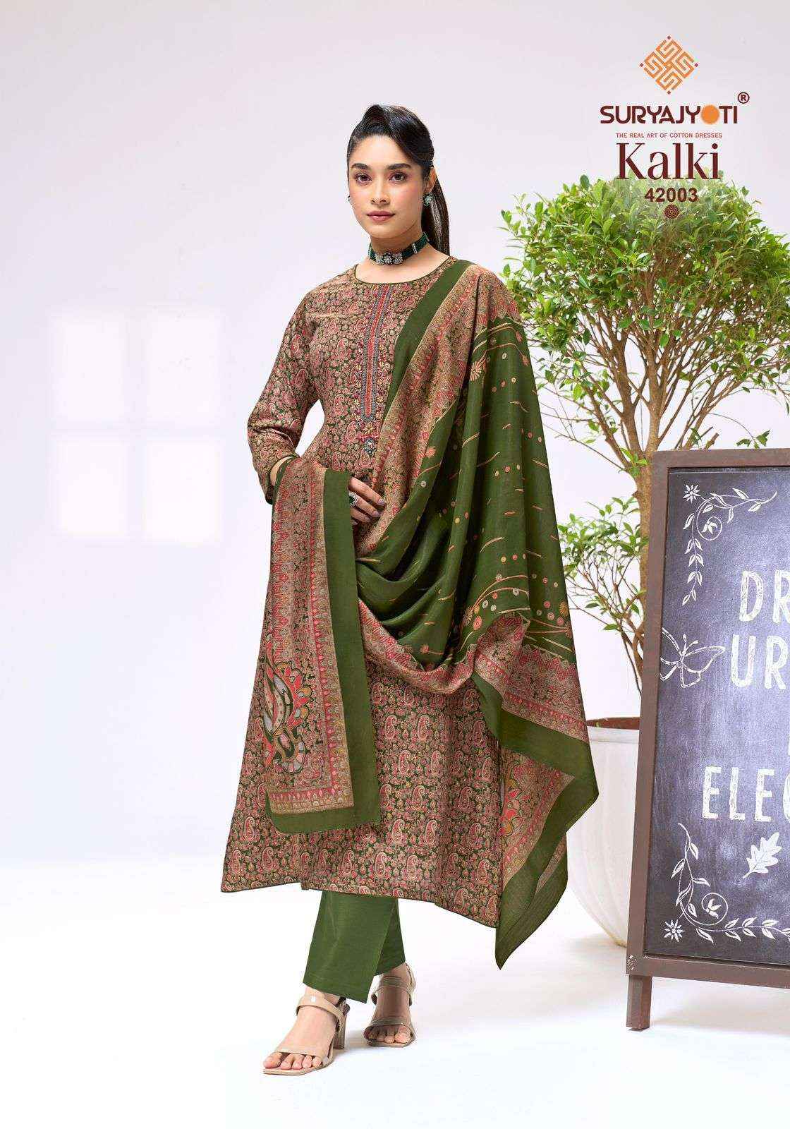 Suryajyoti Kalki Vol 42 Fancy Jam Satin Dress Material _ Wholesale Factory Rate ( 8 Pcs Catalog )