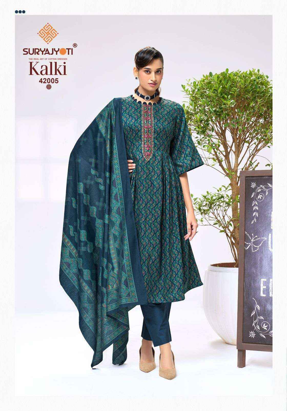 Suryajyoti Kalki Vol 42 Fancy Jam Satin Dress Material _ Wholesale Factory Rate ( 8 Pcs Catalog )