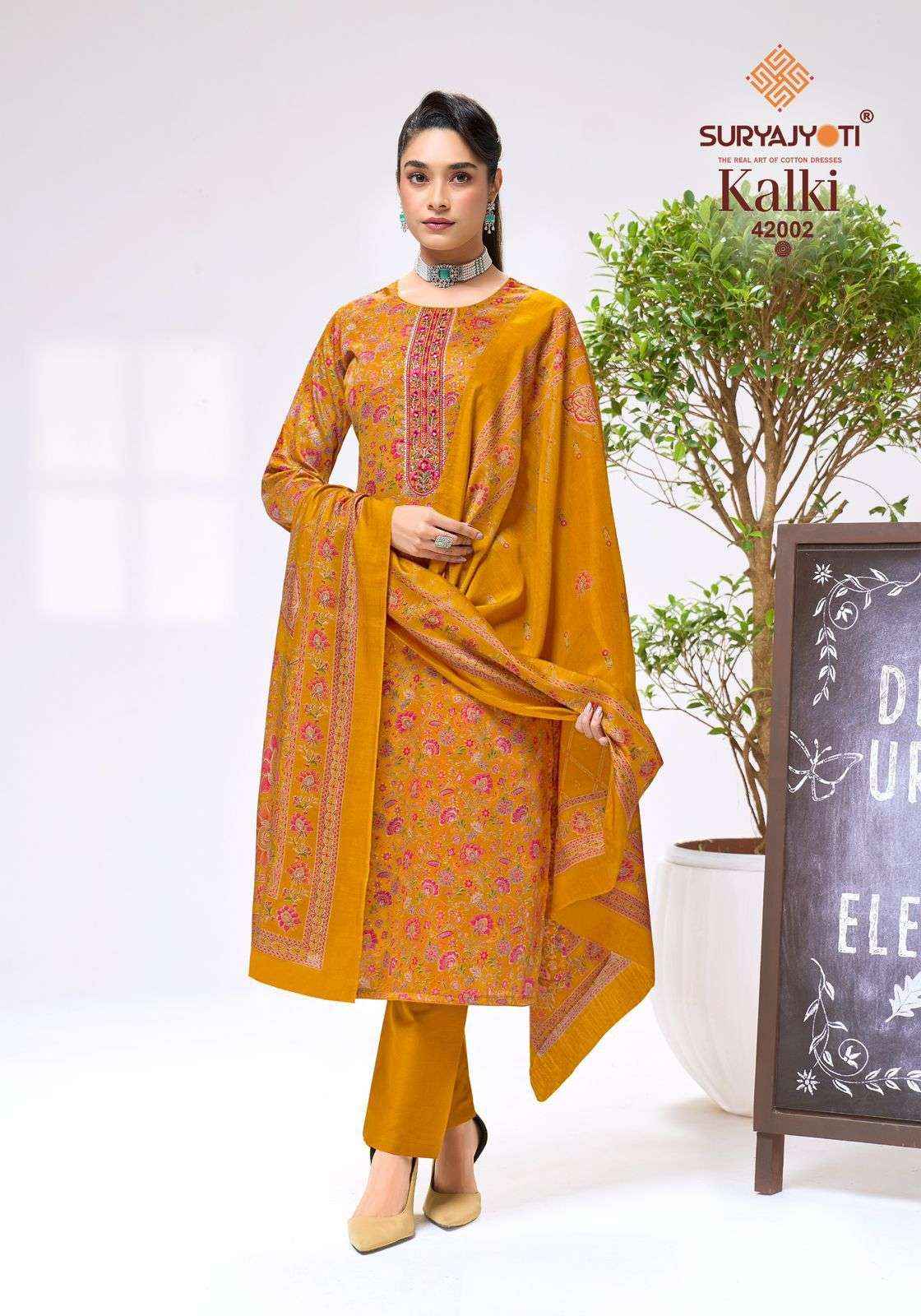 Suryajyoti Kalki Vol 42 Fancy Jam Satin Dress Material _ Wholesale Factory Rate ( 8 Pcs Catalog )