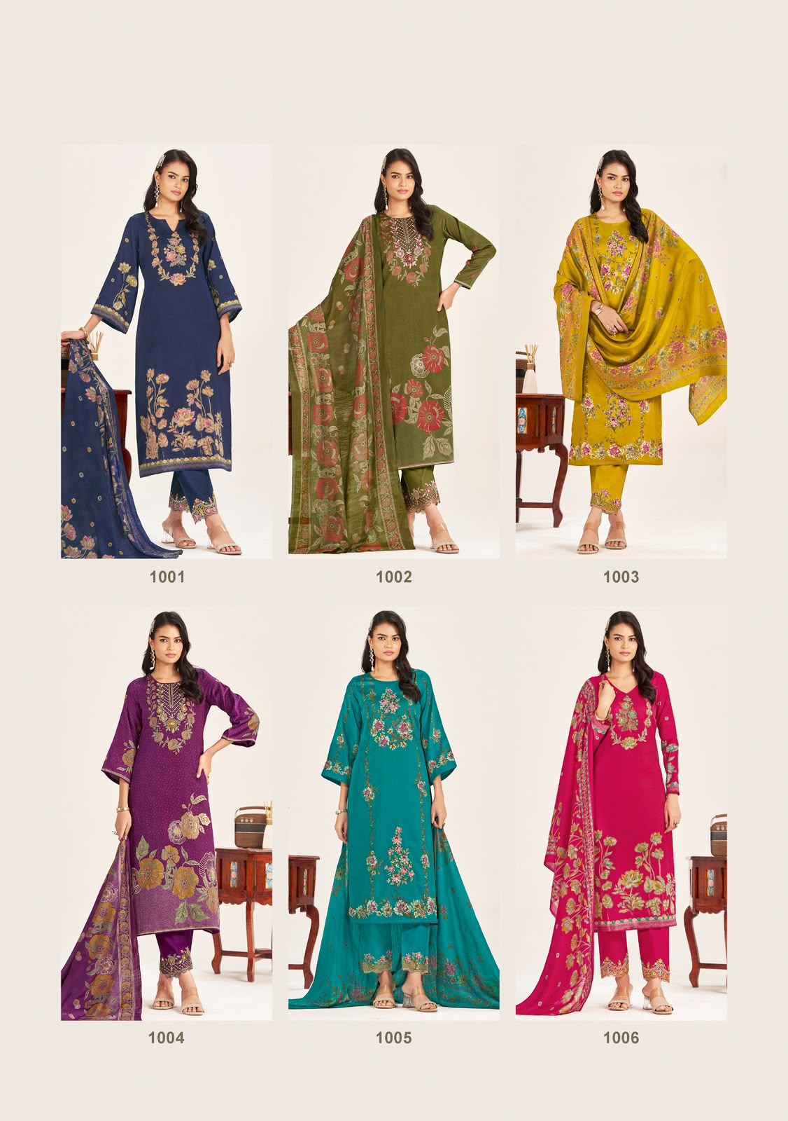 Suryajyoti Kin Kini Vol 1 Jam Satin Dress Material _ Wholesale Factory Rate ( 6 Pcs Catalog )