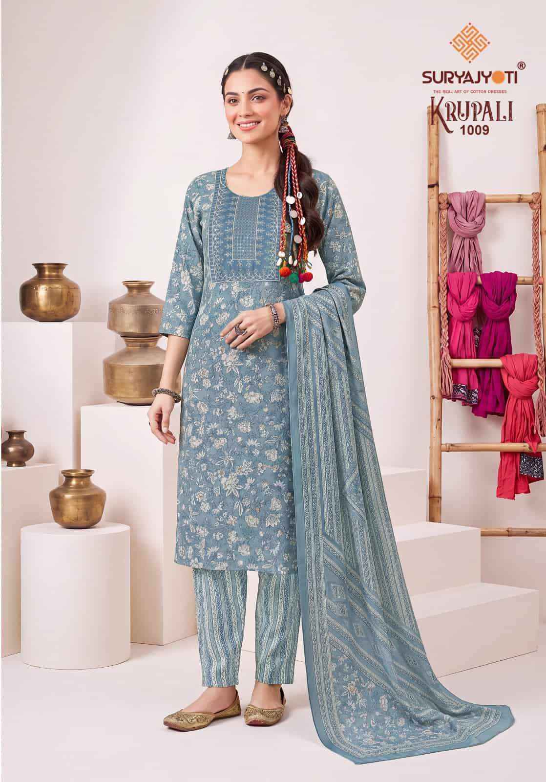 Suryajyoti Krupali Vol 1 - Wholesale Readymade suits for women ( 10 Pcs Catalog )