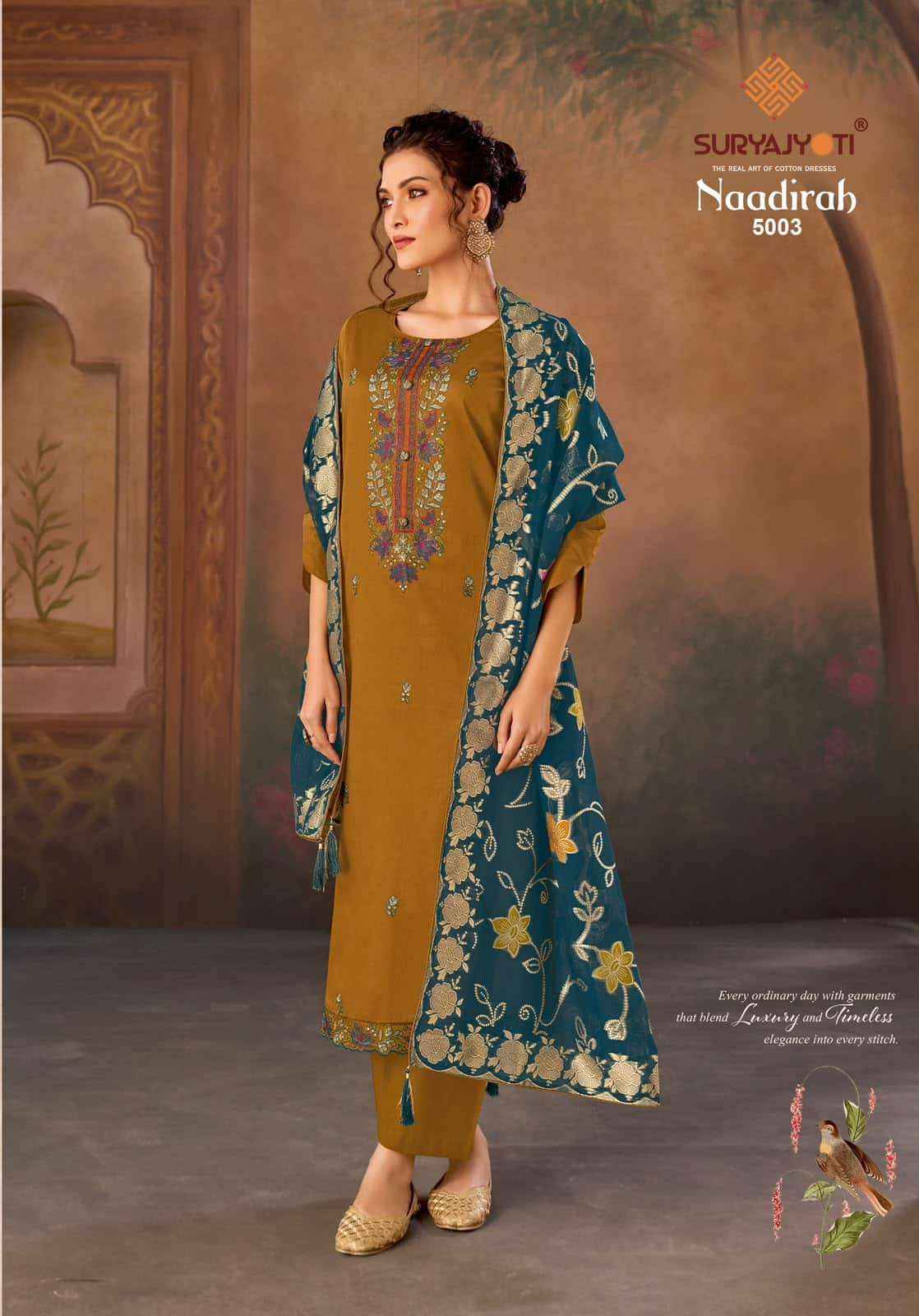 Suryajyoti Naadirah Vol 5 Fancy Jam Satin Latest Dress Material _ Wholesale Factory Rate ( 6 Pcs Catalog )