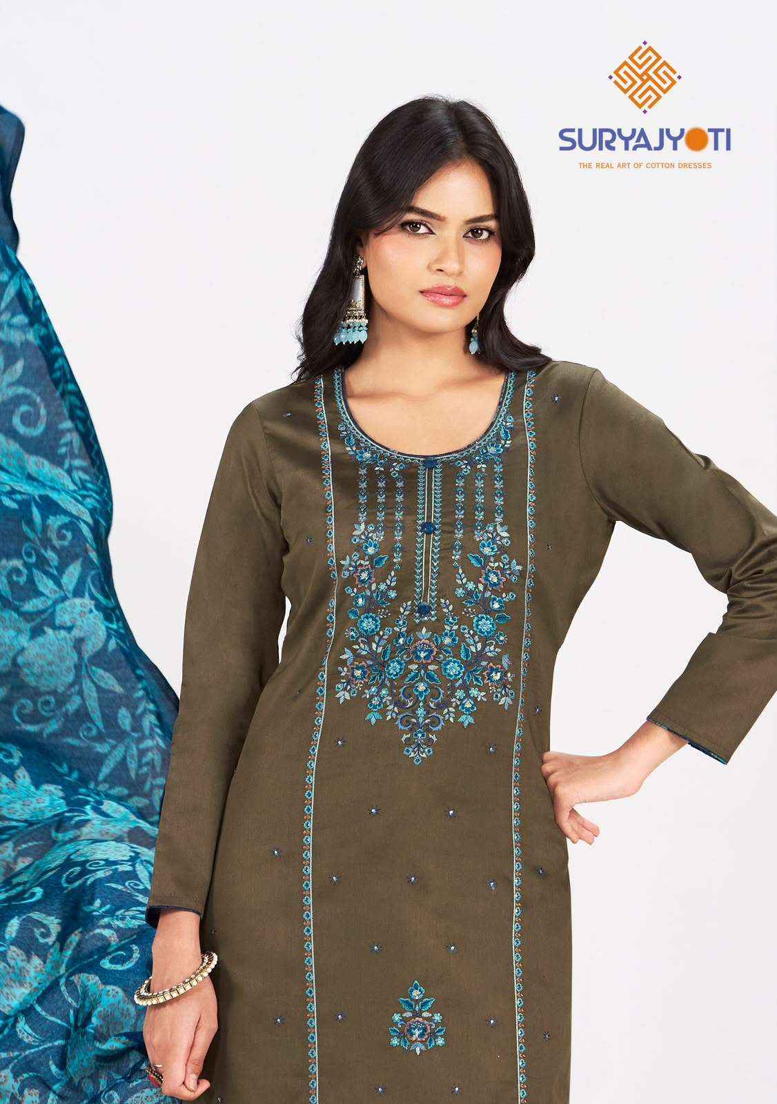 Suryajyoti Parakh Vol 1 - Jam Satin Salwar Suit Dress Material ( 6 Pcs Catalog )