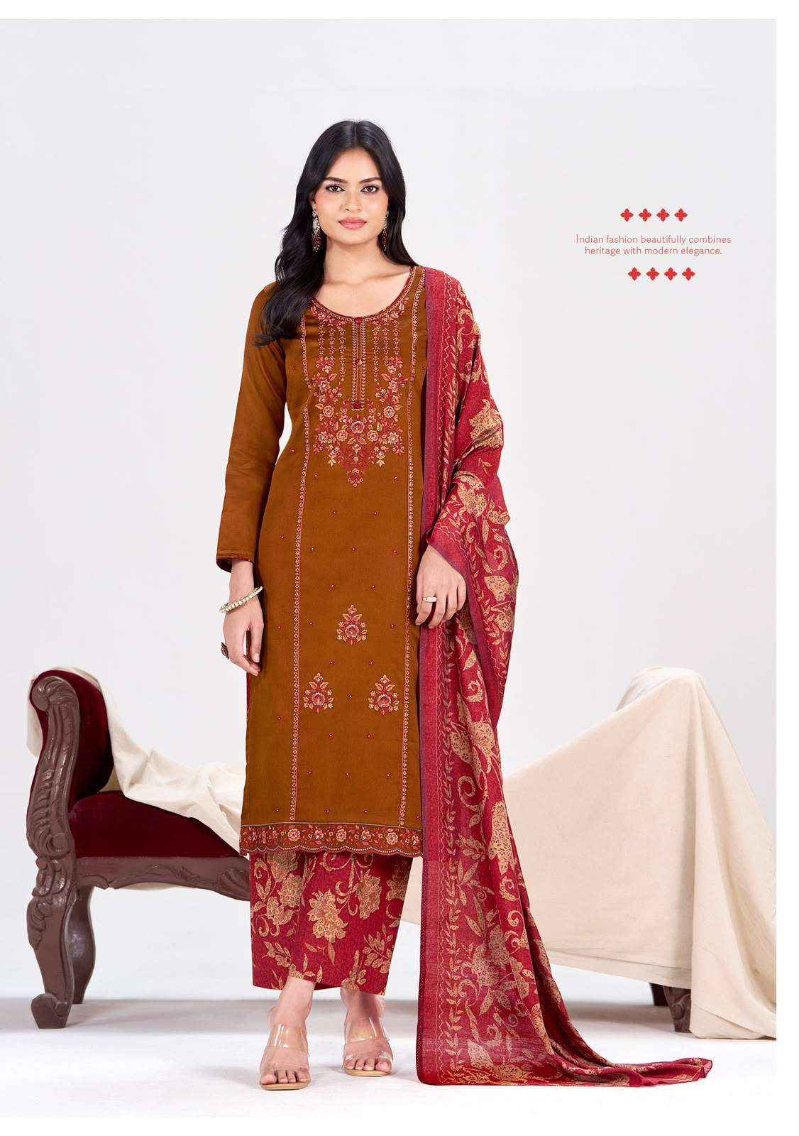 Suryajyoti Parakh Vol 1 - Jam Satin Salwar Suit Dress Material ( 6 Pcs Catalog )