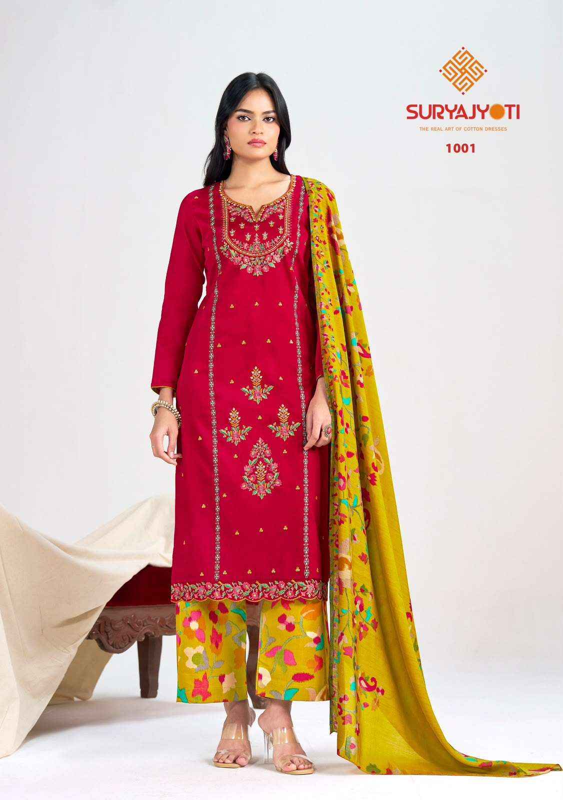 Suryajyoti Parakh Vol 1 - Jam Satin Salwar Suit Dress Material ( 6 Pcs Catalog )