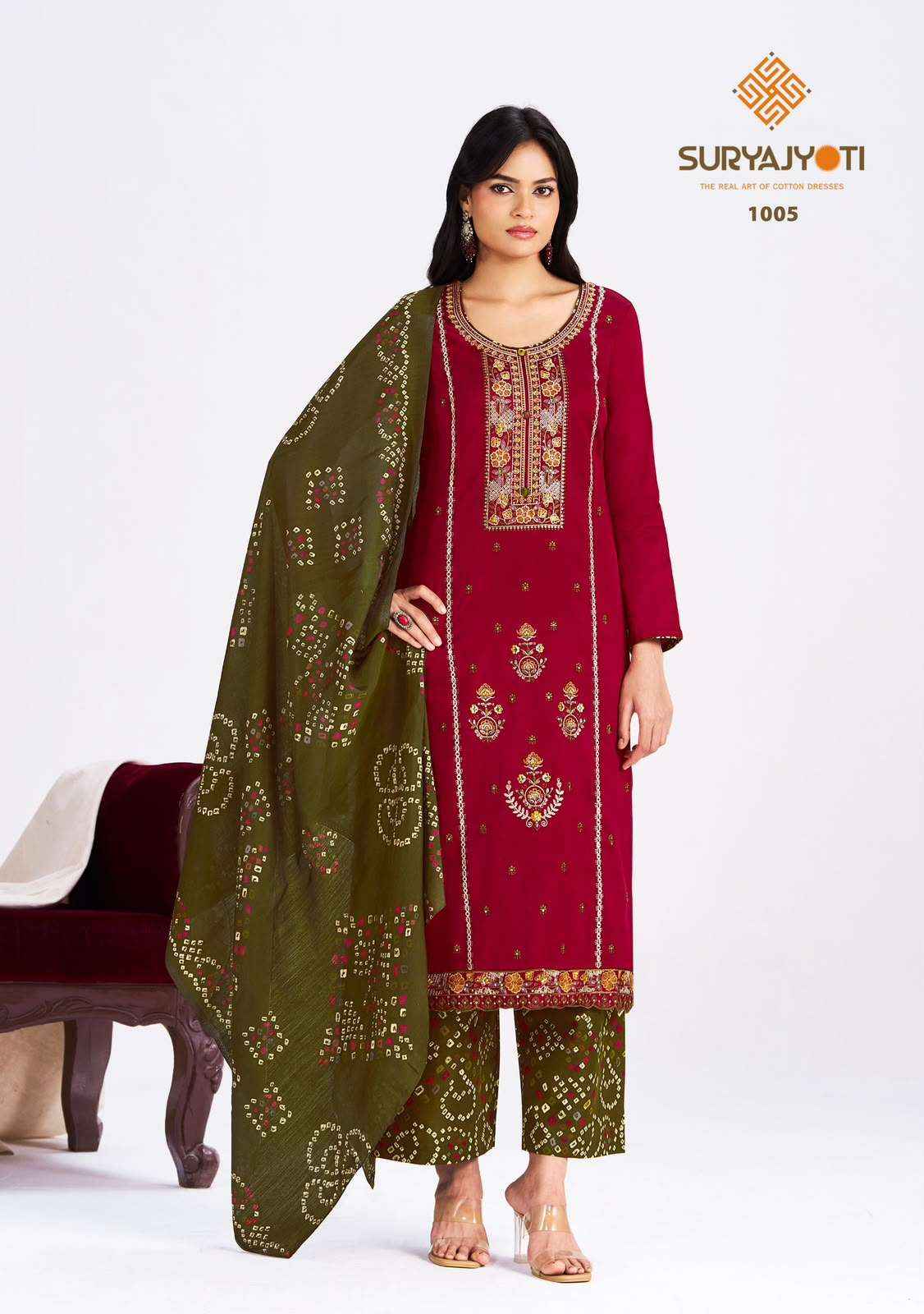 Suryajyoti Parakh Vol 1 - Jam Satin Salwar Suit Dress Material ( 6 Pcs Catalog )