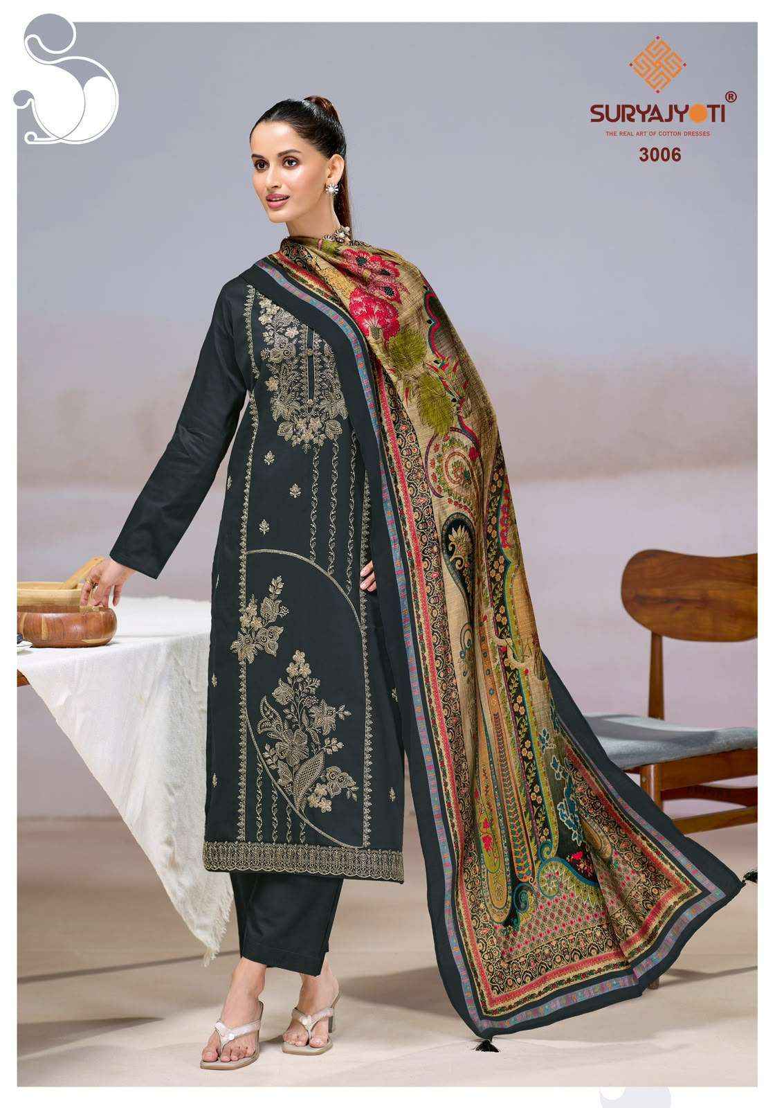 Suryajyoti Zaira Vol 3 Heavy Jam Satin Salwar Suit | wholesale cloth market ( 6 Pcs Catalog )