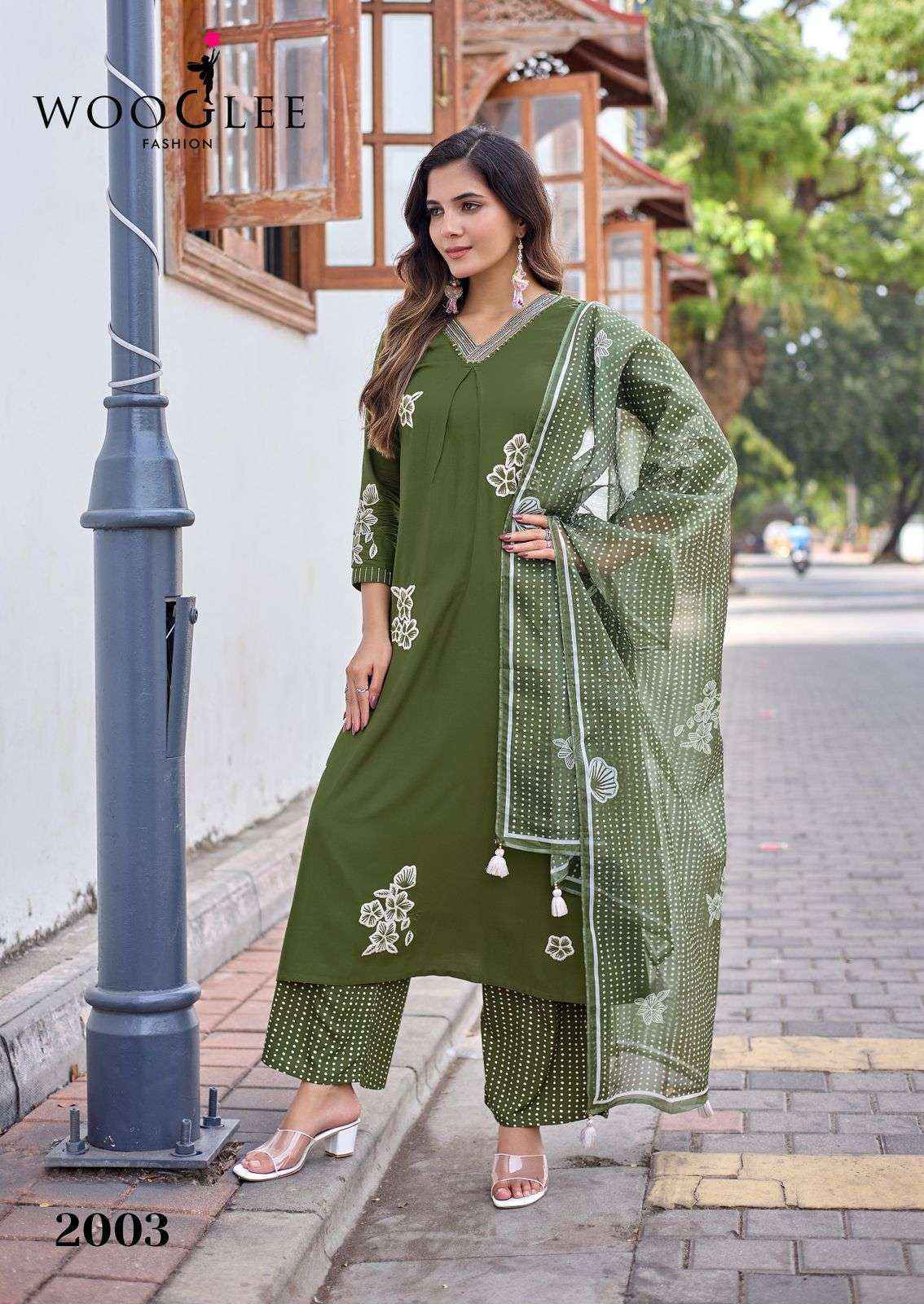 Wooglee Fashion Vasudha Rayon Kurti | surat textile market ( 6 pcs Catalogue )