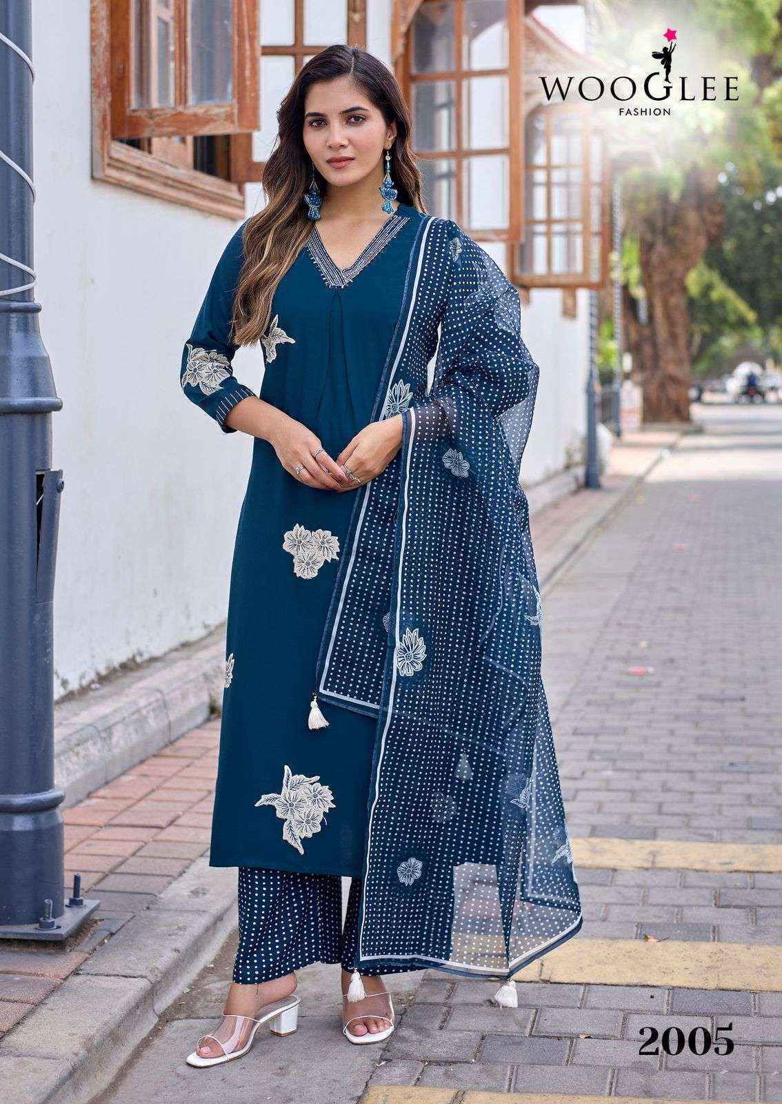 Wooglee Fashion Vasudha Rayon Kurti | surat textile market ( 6 pcs Catalogue )