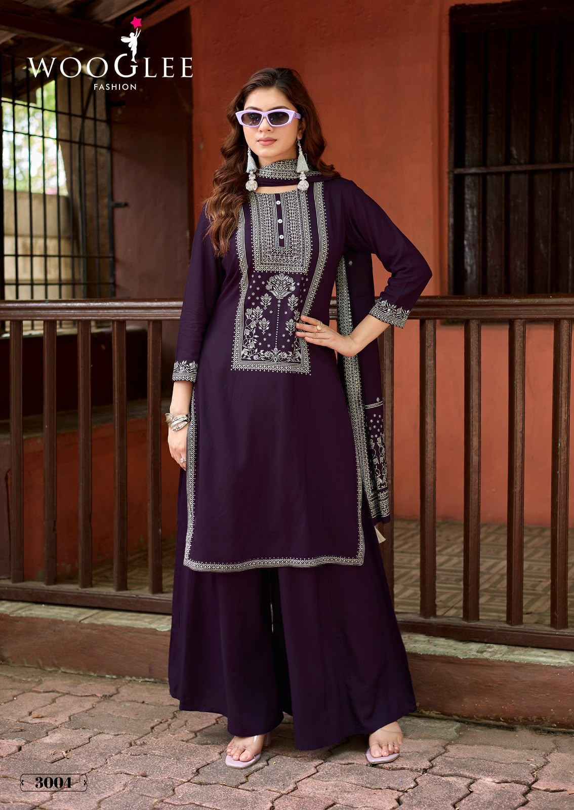 Wooglee Maharani Rayon Kurti Combo Set _ Wholesale Factory Rate ( 4 Pcs Catalog )