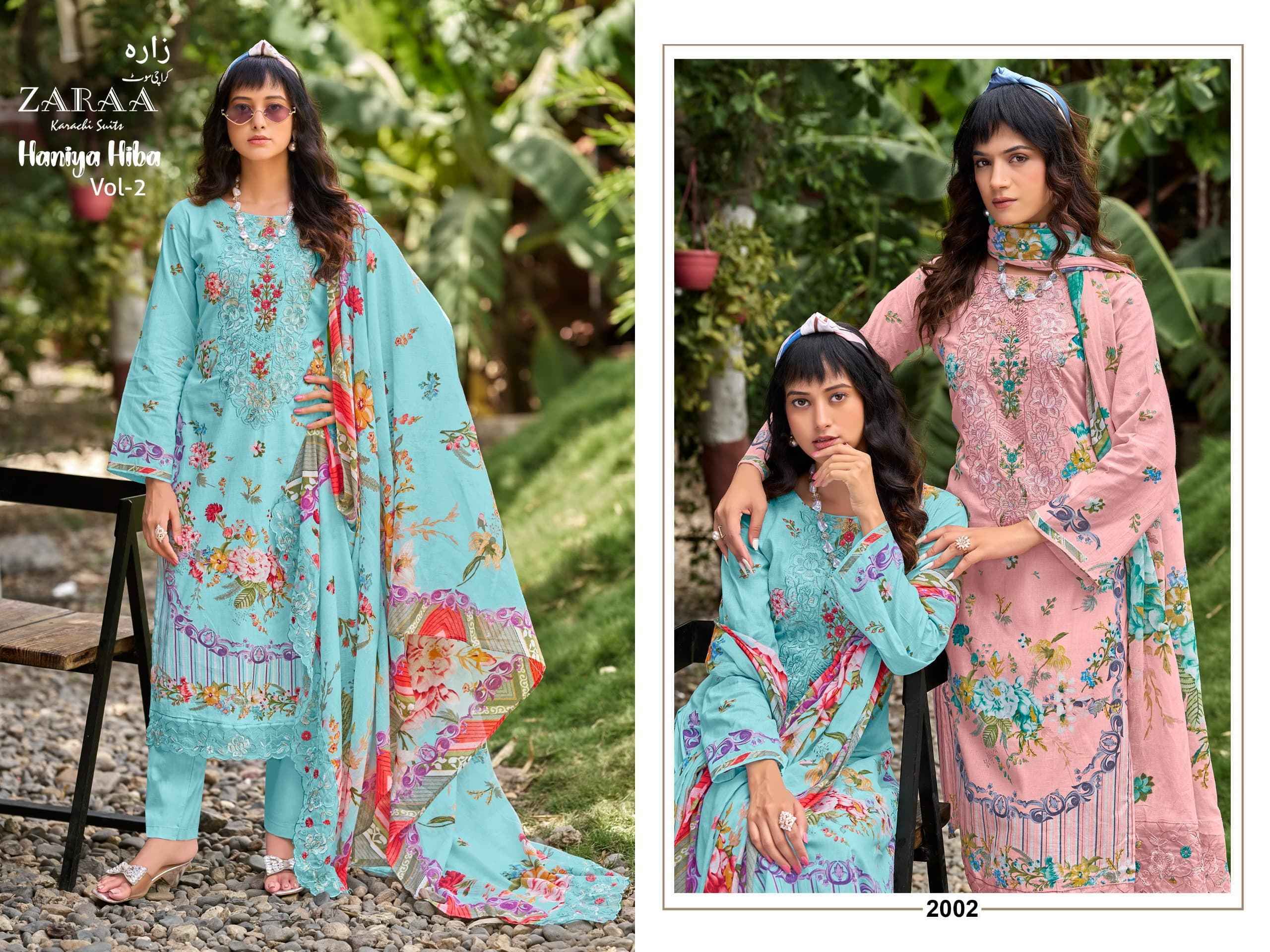 Zaraa Bushra Haniya Hiba Vol 2 Camric Dress Material - Wholesale Textile Market ( 4 pcs Catalogue )