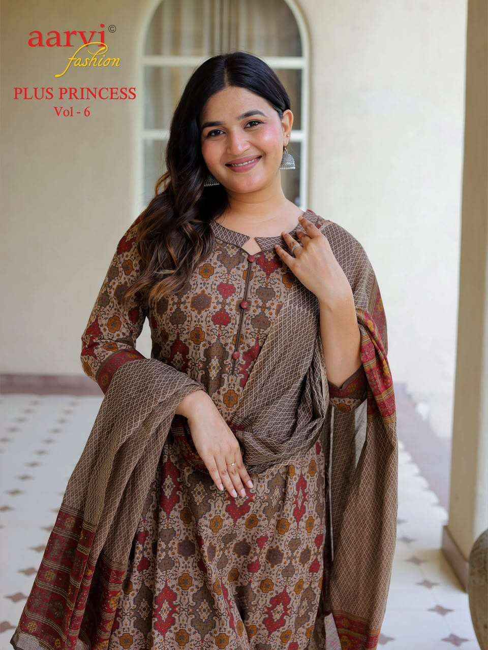 Aarvi Fashion Plus Princess Vol 6 Pure Cotton Readymade Suits 8 Pcs Catalog