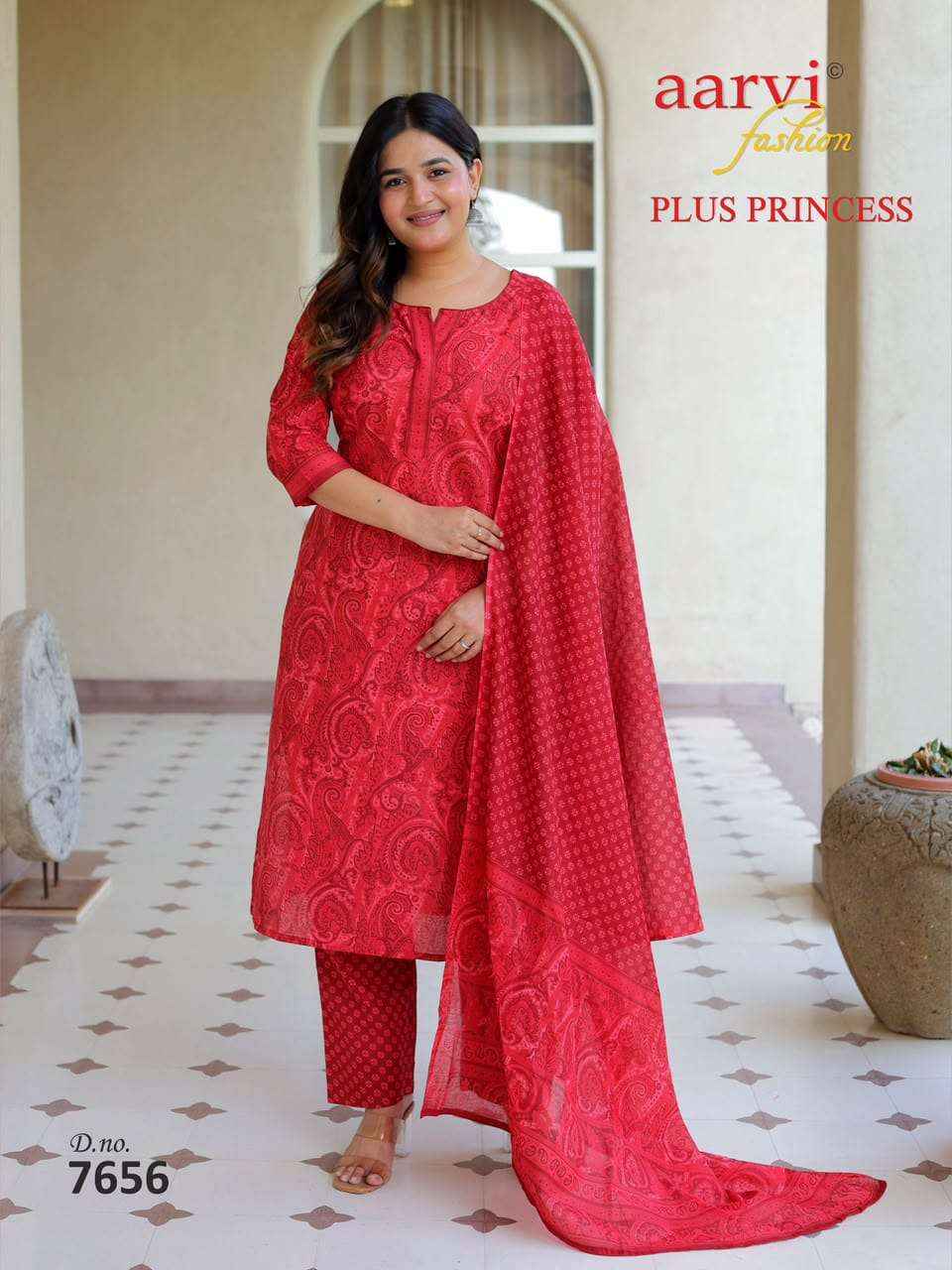 Aarvi Fashion Plus Princess Vol 6 Pure Cotton Readymade Suits 8 Pcs Catalog