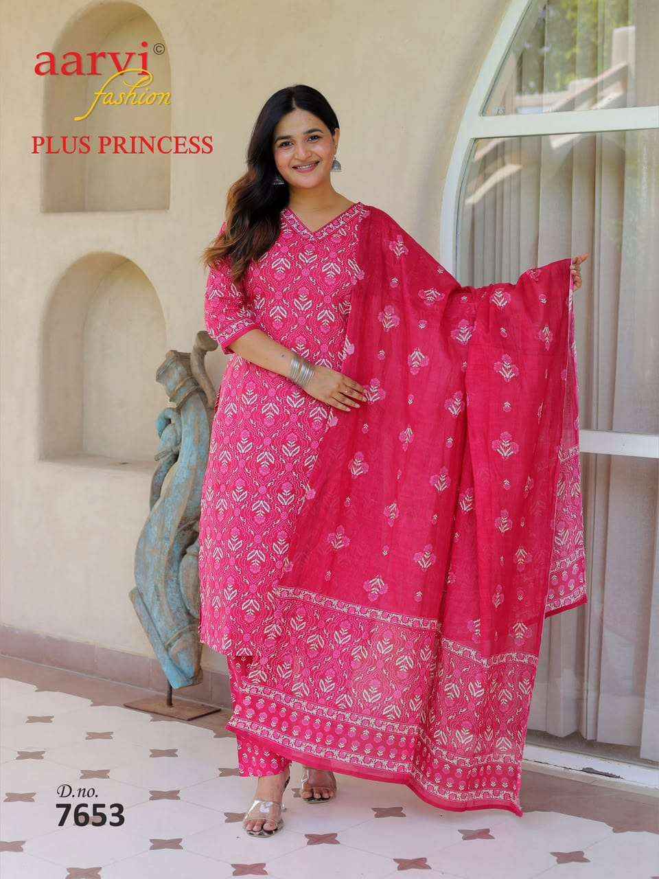 Aarvi Fashion Plus Princess Vol 6 Pure Cotton Readymade Suits 8 Pcs Catalog