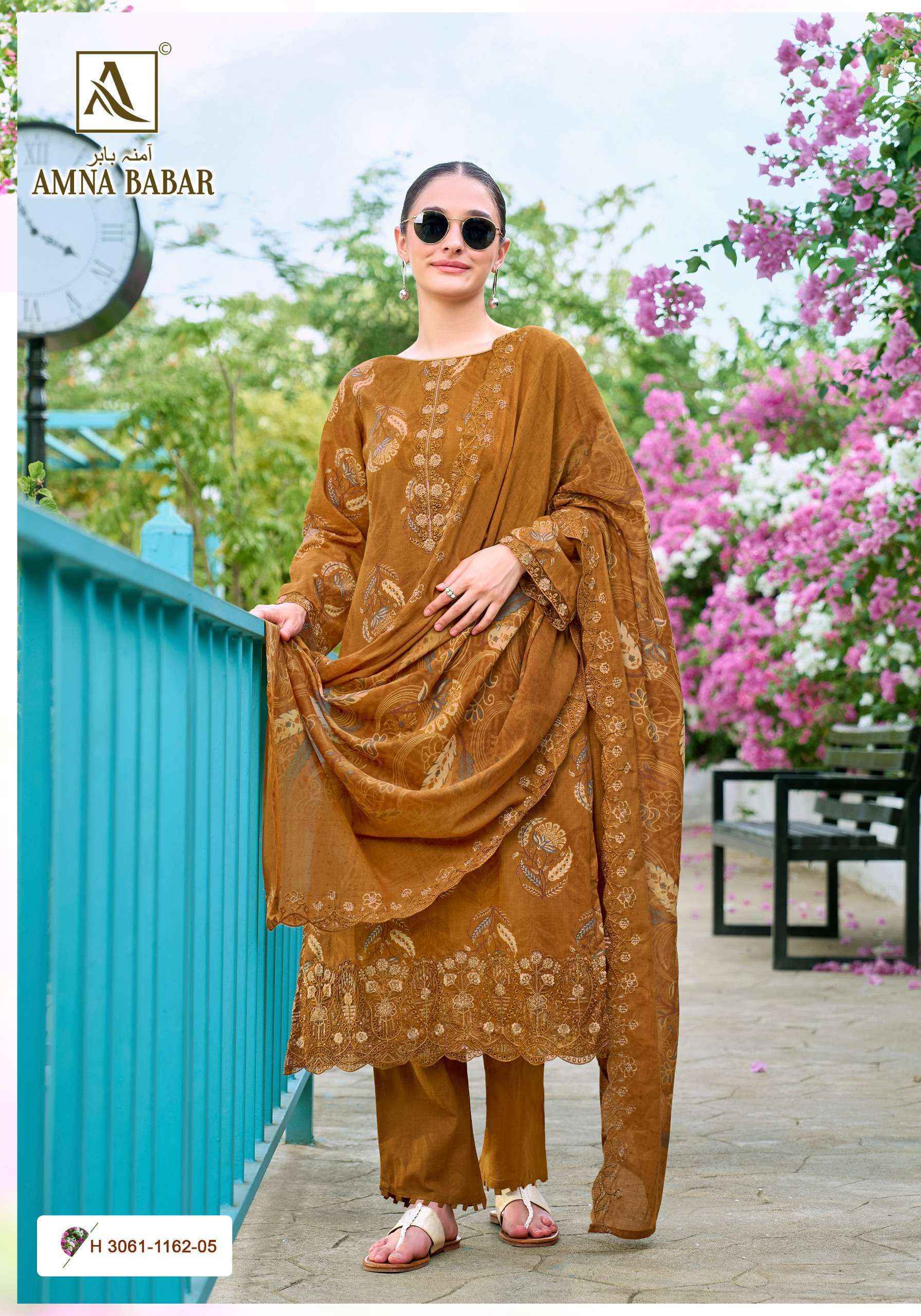Alok Amna Babar Cambric Cotton Dress Material _ Wholesale Factory Rate ( 6 Pcs Catalog )