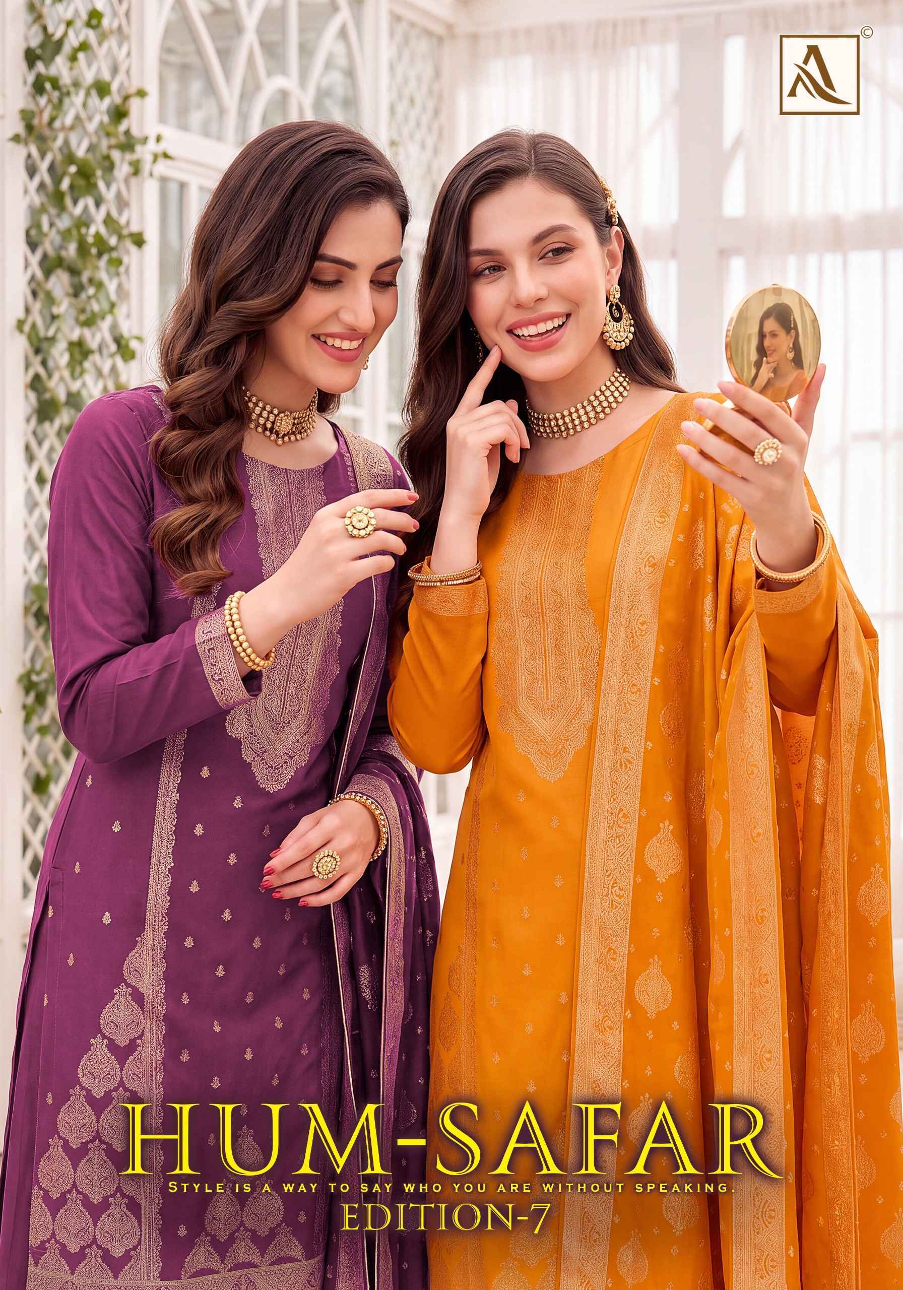Alok Hum-Safar Edition 7 Viscose Maslin Dress Material _ Wholesale Factory Rate ( 6 Pcs Catalog )