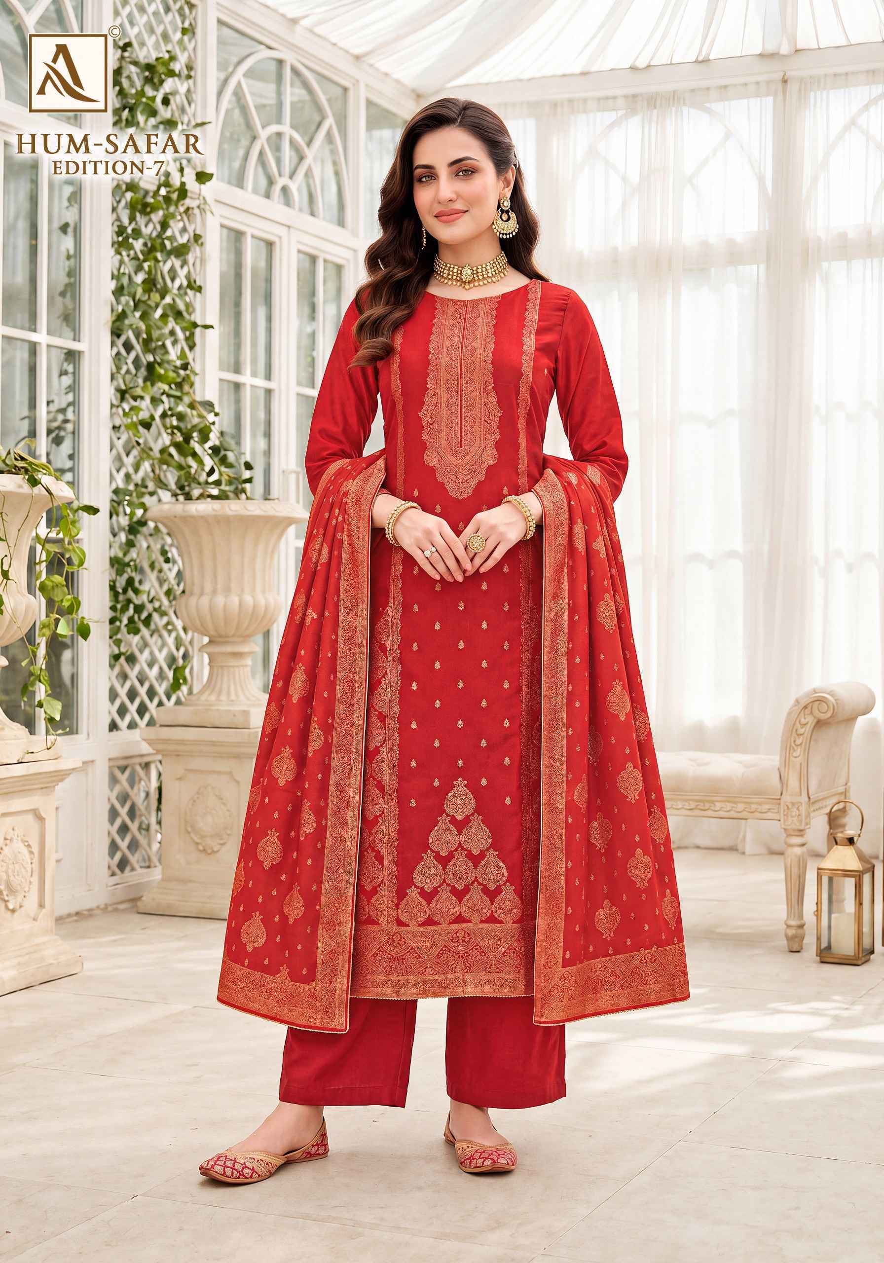 Alok Hum-Safar Edition 7 Viscose Maslin Dress Material _ Wholesale Factory Rate ( 6 Pcs Catalog )