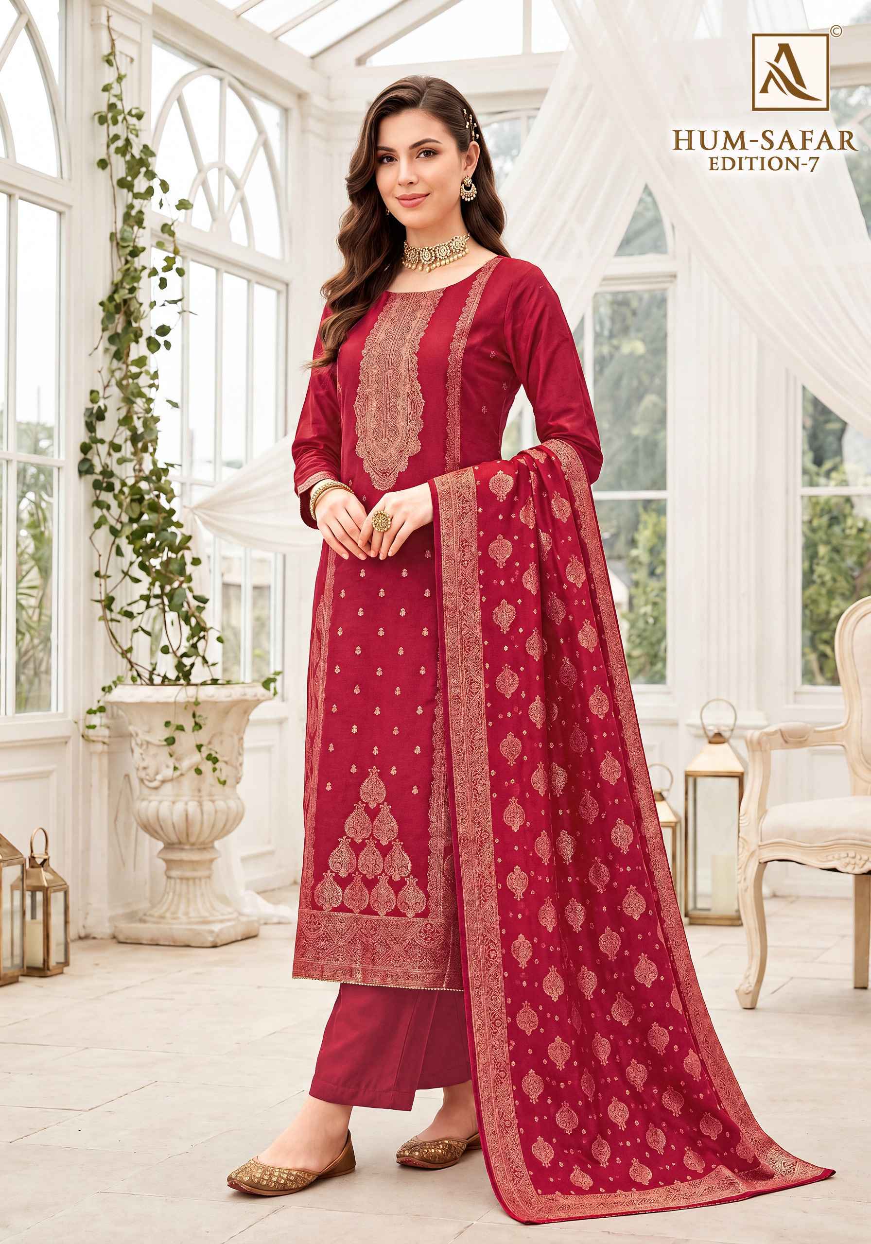 Alok Hum-Safar Edition 7 Viscose Maslin Dress Material _ Wholesale Factory Rate ( 6 Pcs Catalog )