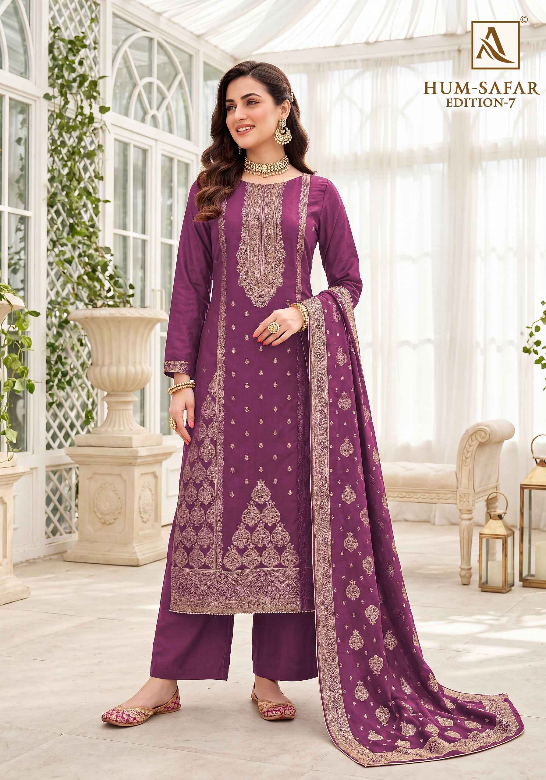Alok Hum-Safar Edition 7 Viscose Maslin Dress Material _ Wholesale Factory Rate ( 6 Pcs Catalog )