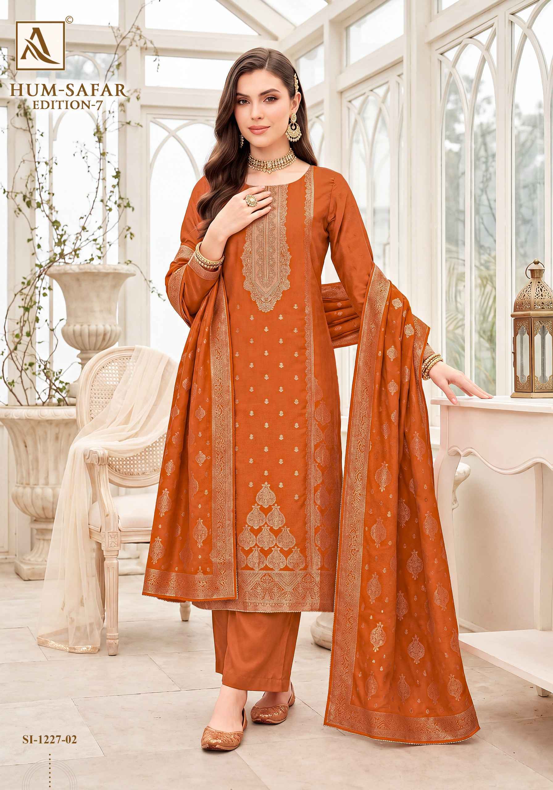 Alok Hum-Safar Edition 7 Viscose Maslin Dress Material _ Wholesale Factory Rate ( 6 Pcs Catalog )