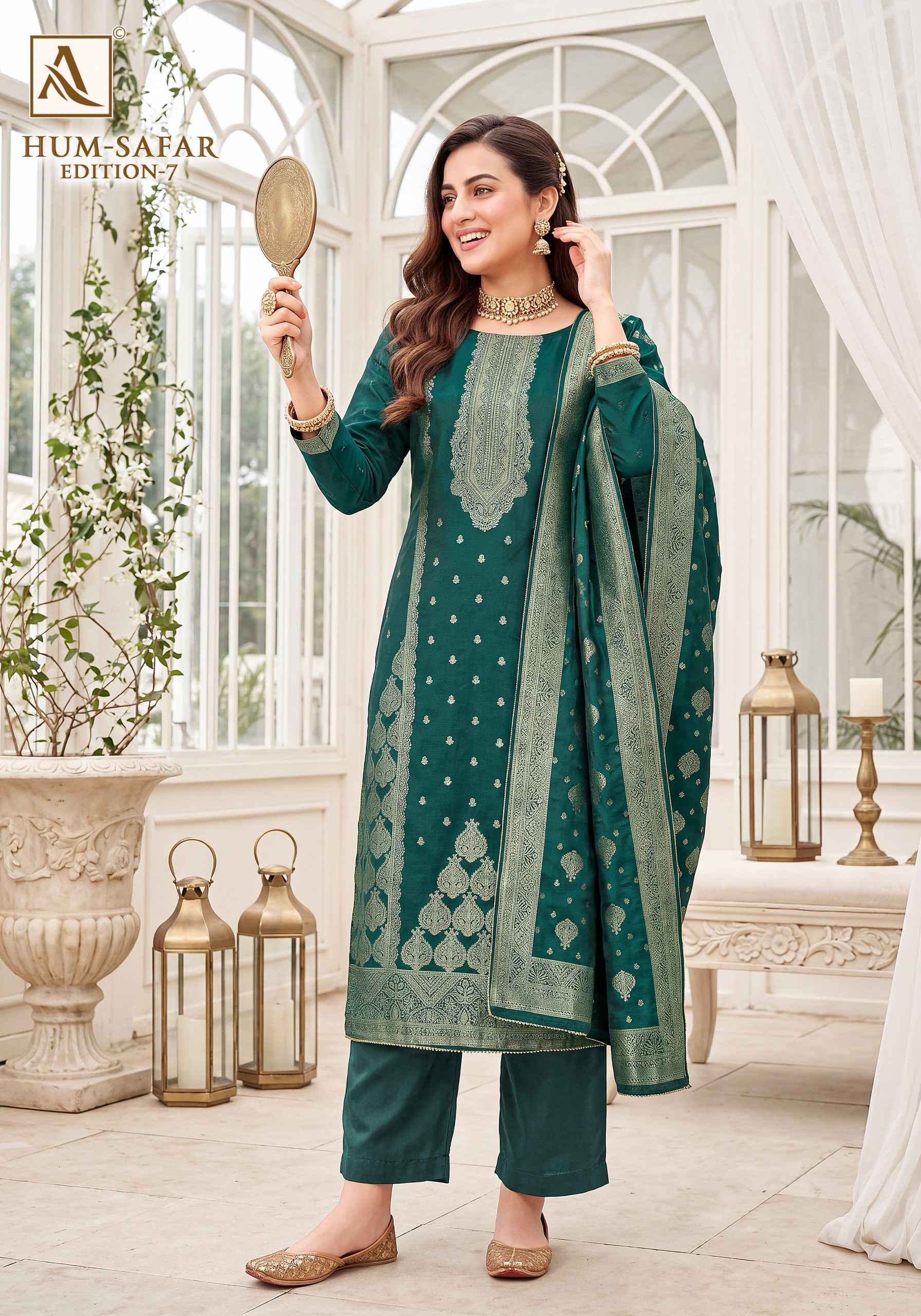 Alok Hum-Safar Edition 7 Viscose Maslin Dress Material _ Wholesale Factory Rate ( 6 Pcs Catalog )