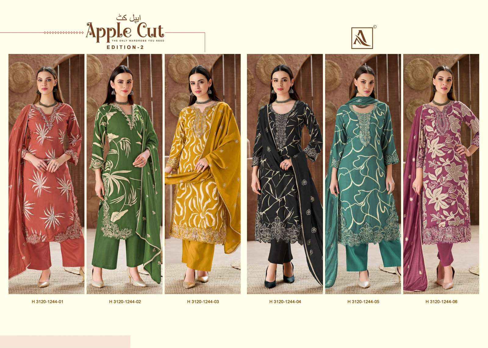 Alok Suit Apple Cut Edition 2 Rayon Dress Material 6 Pcs Catalog | Surat Textile Market