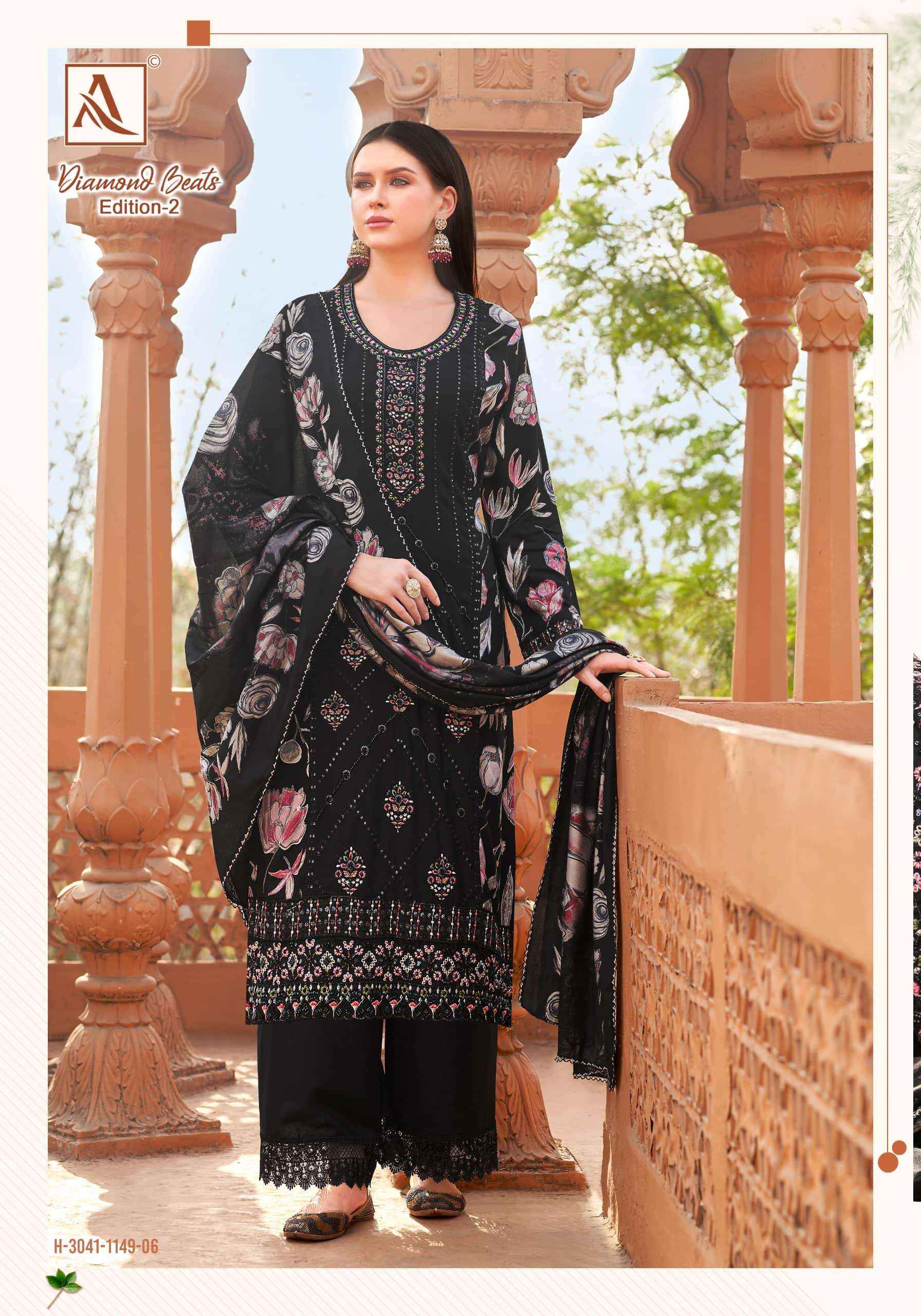 Alok Suit Diamond Beats Edition 2 Rayon Dress Material 6 Pcs Catalog Wholesale