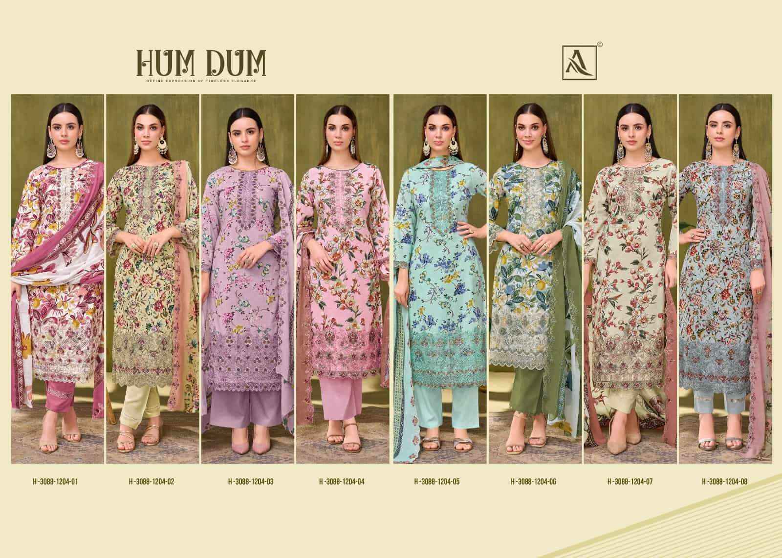 Alok Suit Hum Dum Pure Cotton Dress Dress Material 8 Pcs Catalog
