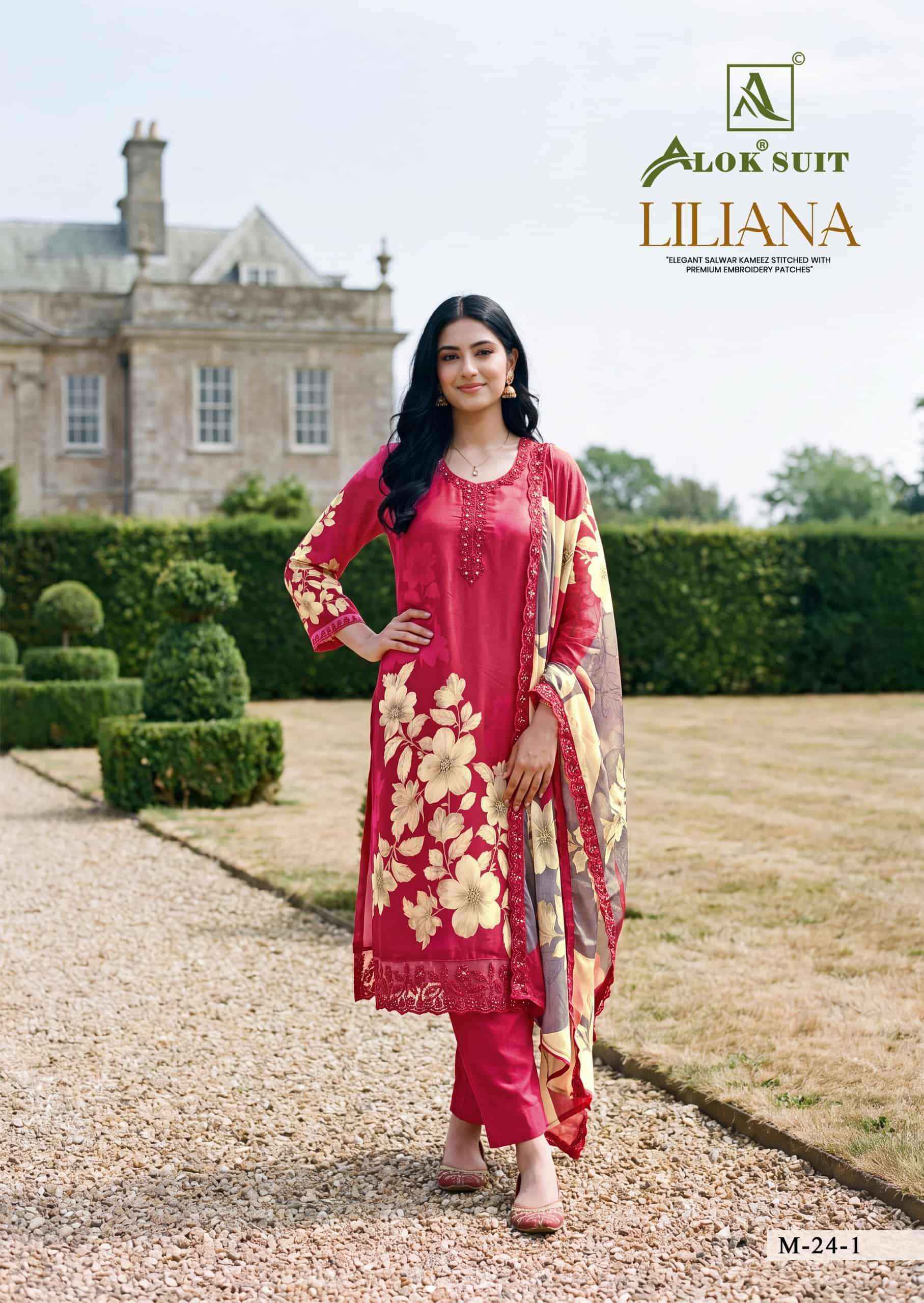 Alok Suit Liliana Premium Muslin Dress Material 6 Pcs Catalog Online