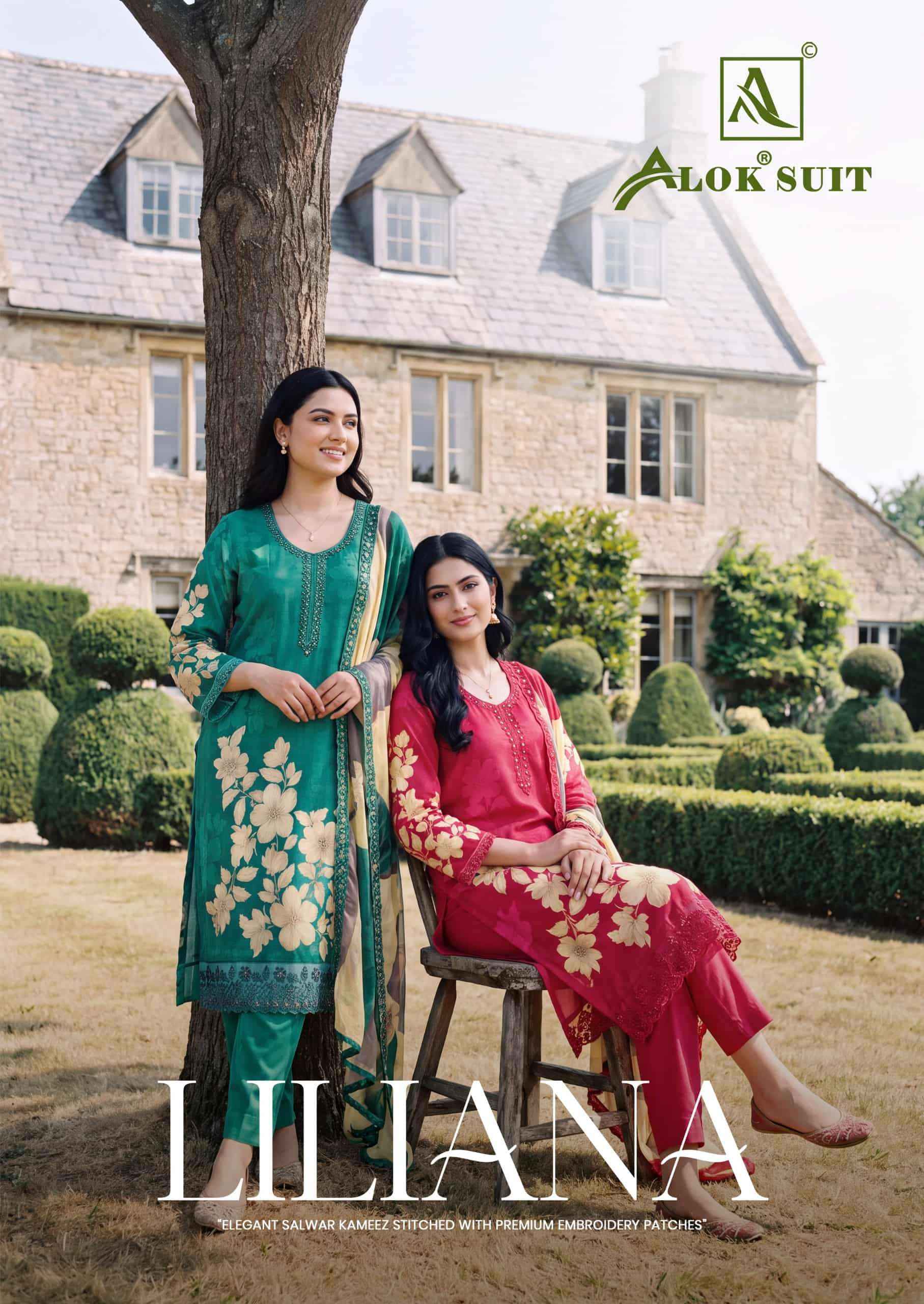 Alok Suit Liliana Premium Muslin Dress Material 6 Pcs Catalog Online