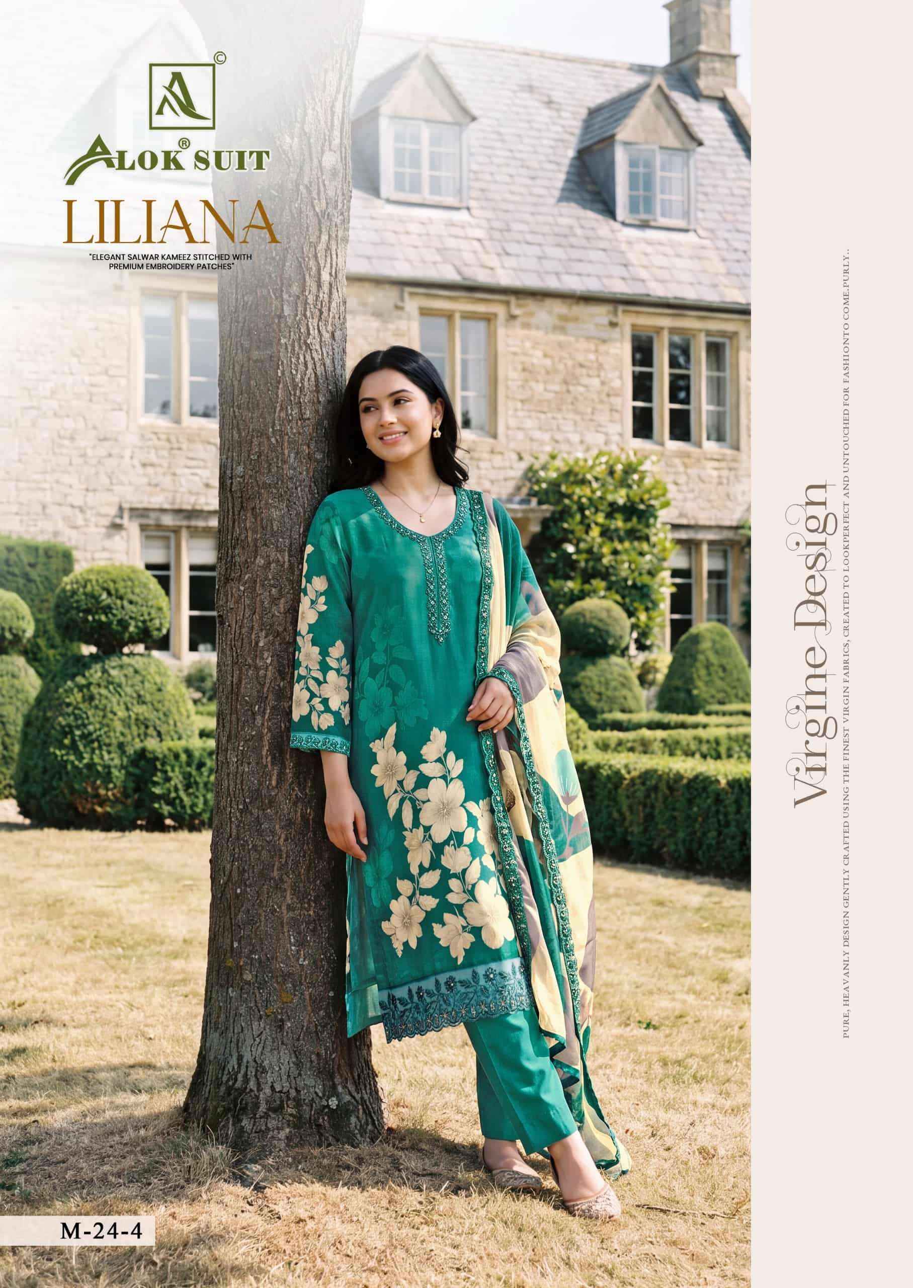 Alok Suit Liliana Premium Muslin Dress Material 6 Pcs Catalog Online
