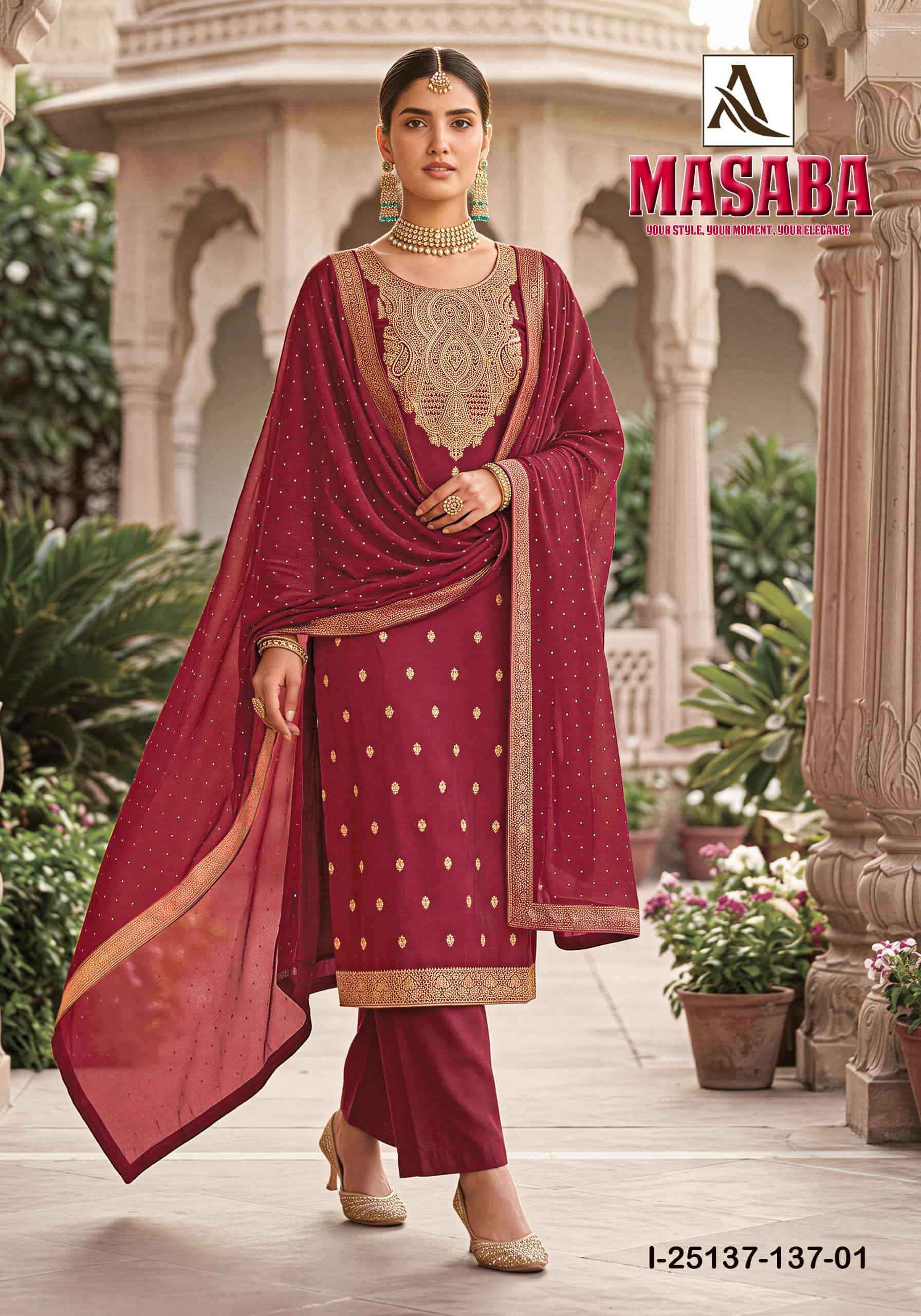 Alok Suit Masaba Designer Jacquard Suit Wholesale Price 6 Pcs Catalog