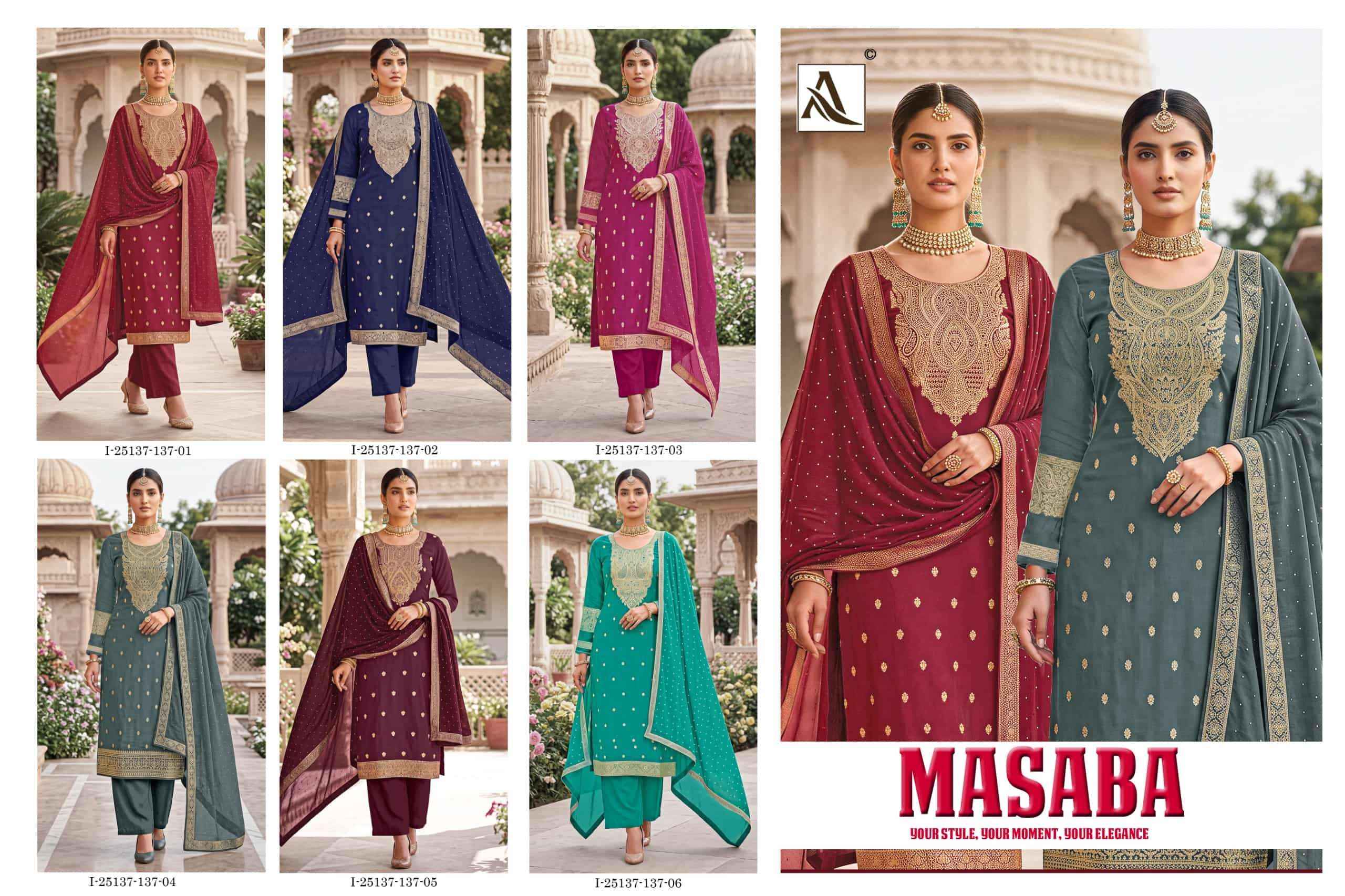 Alok Suit Masaba Designer Jacquard Suit Wholesale Price 6 Pcs Catalog