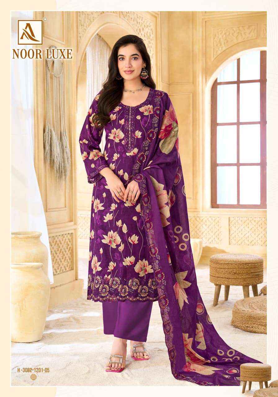 Alok Suit Noor Luxe Cotton Dress Material 6 Pcs Catalog With Price