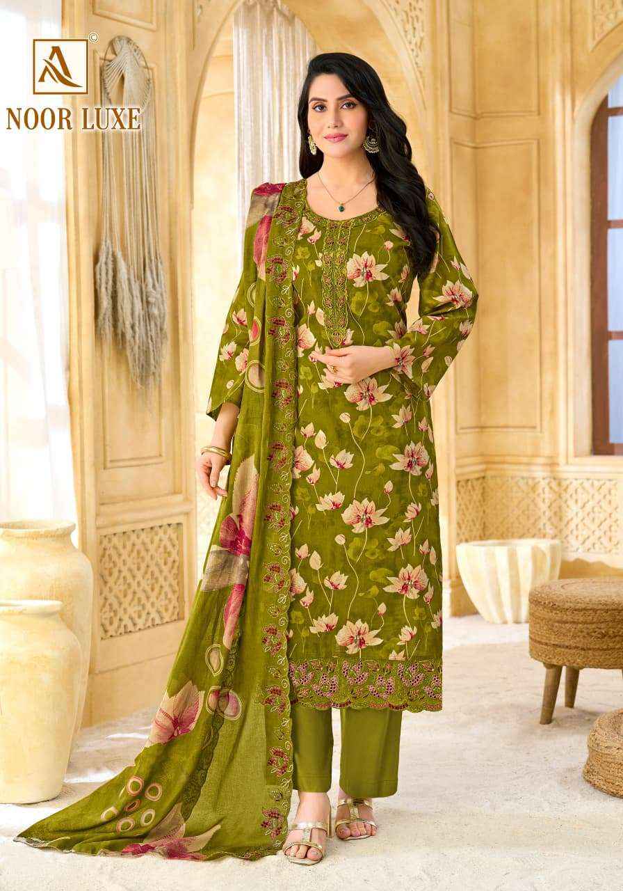 Alok Suit Noor Luxe Cotton Dress Material 6 Pcs Catalog With Price