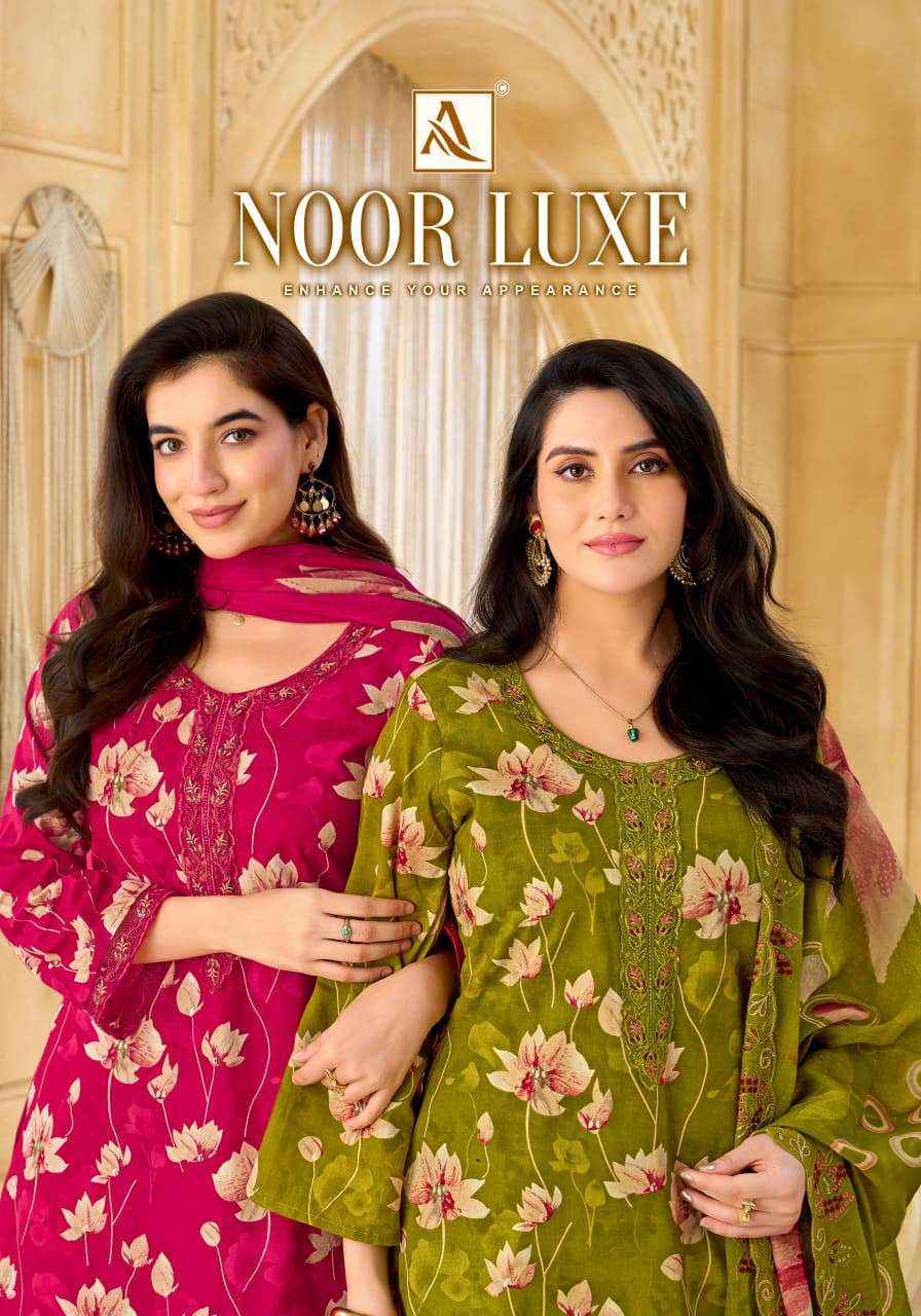 Alok Suit Noor Luxe Cotton Dress Material 6 Pcs Catalog With Price