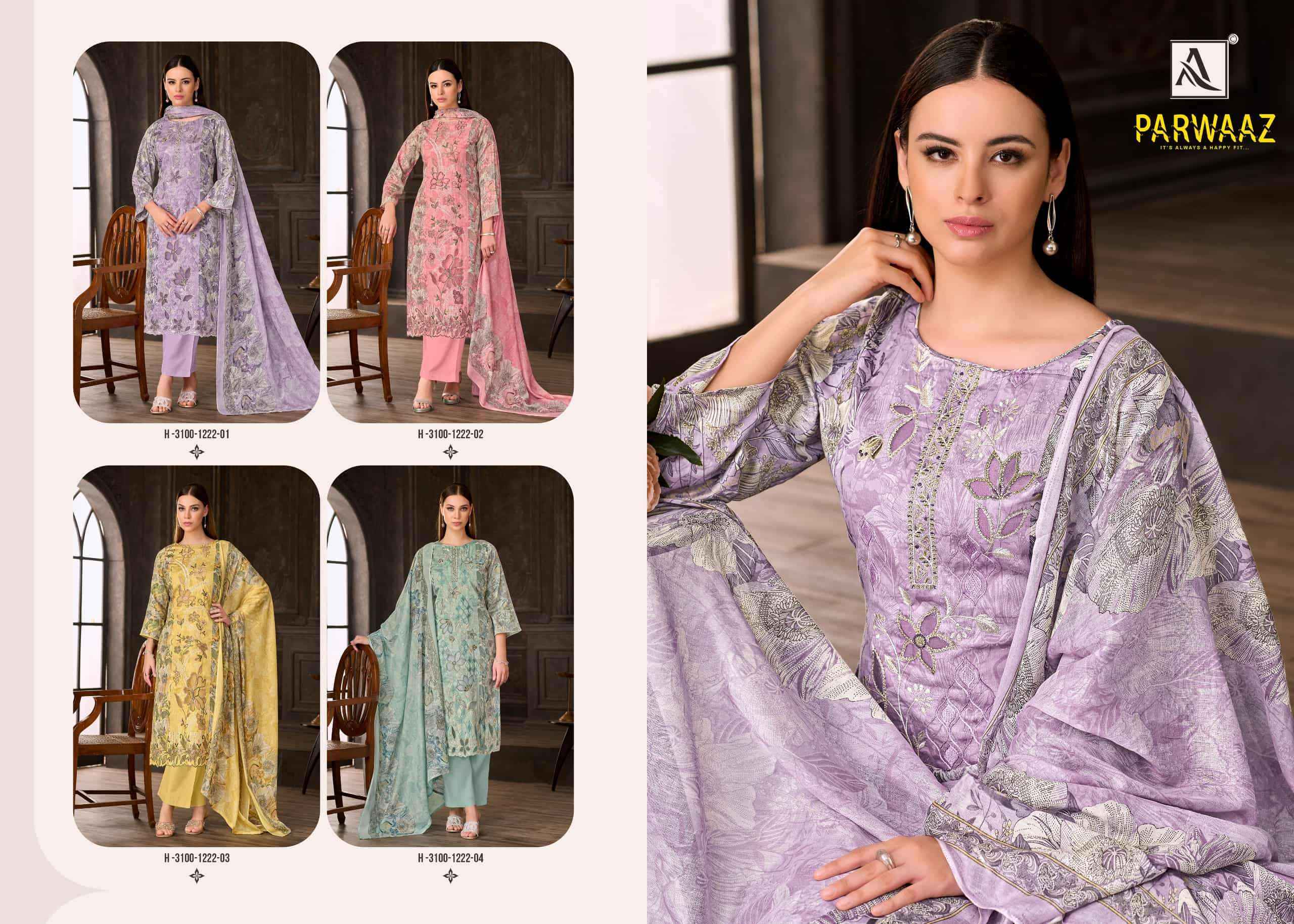 Alok Suit Parwaaz Fancy Cotton Dress Material  4 Pcs Catalog 