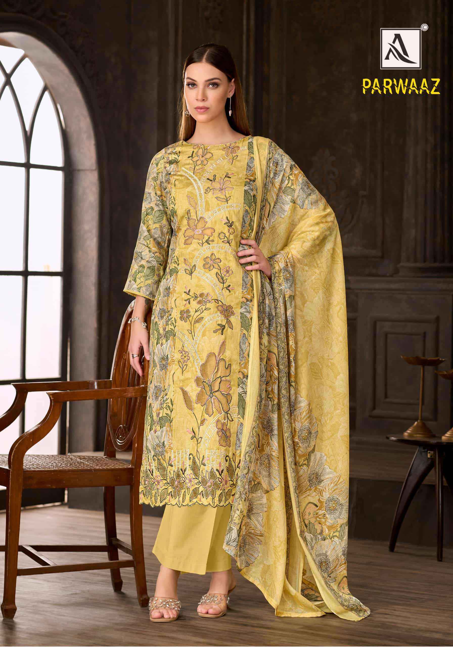 Alok Suit Parwaaz Fancy Cotton Dress Material  4 Pcs Catalog 
