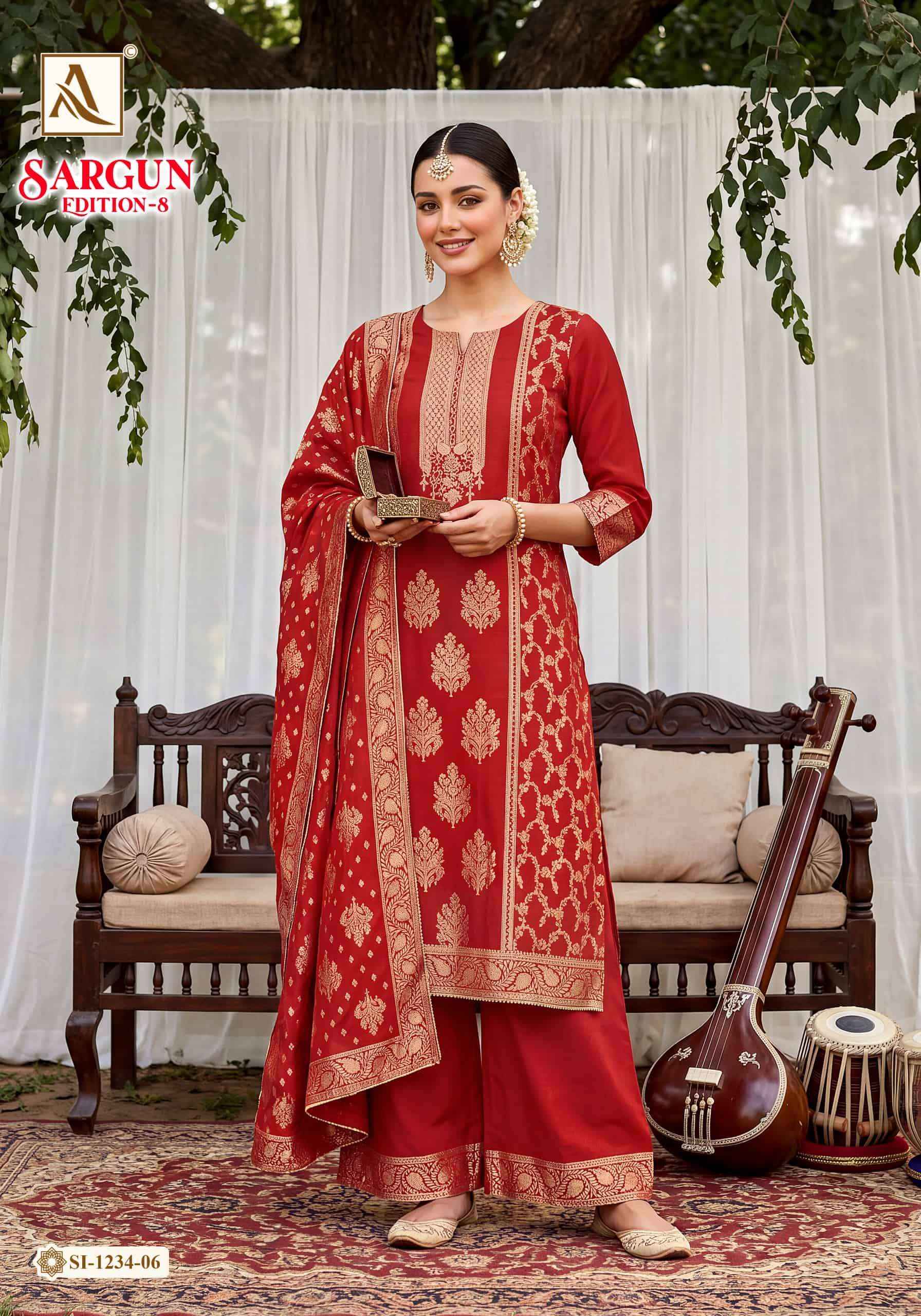 Alok Suit Sargun Edition 8 Premium Ladies Dress 6 Pcs Catalogue