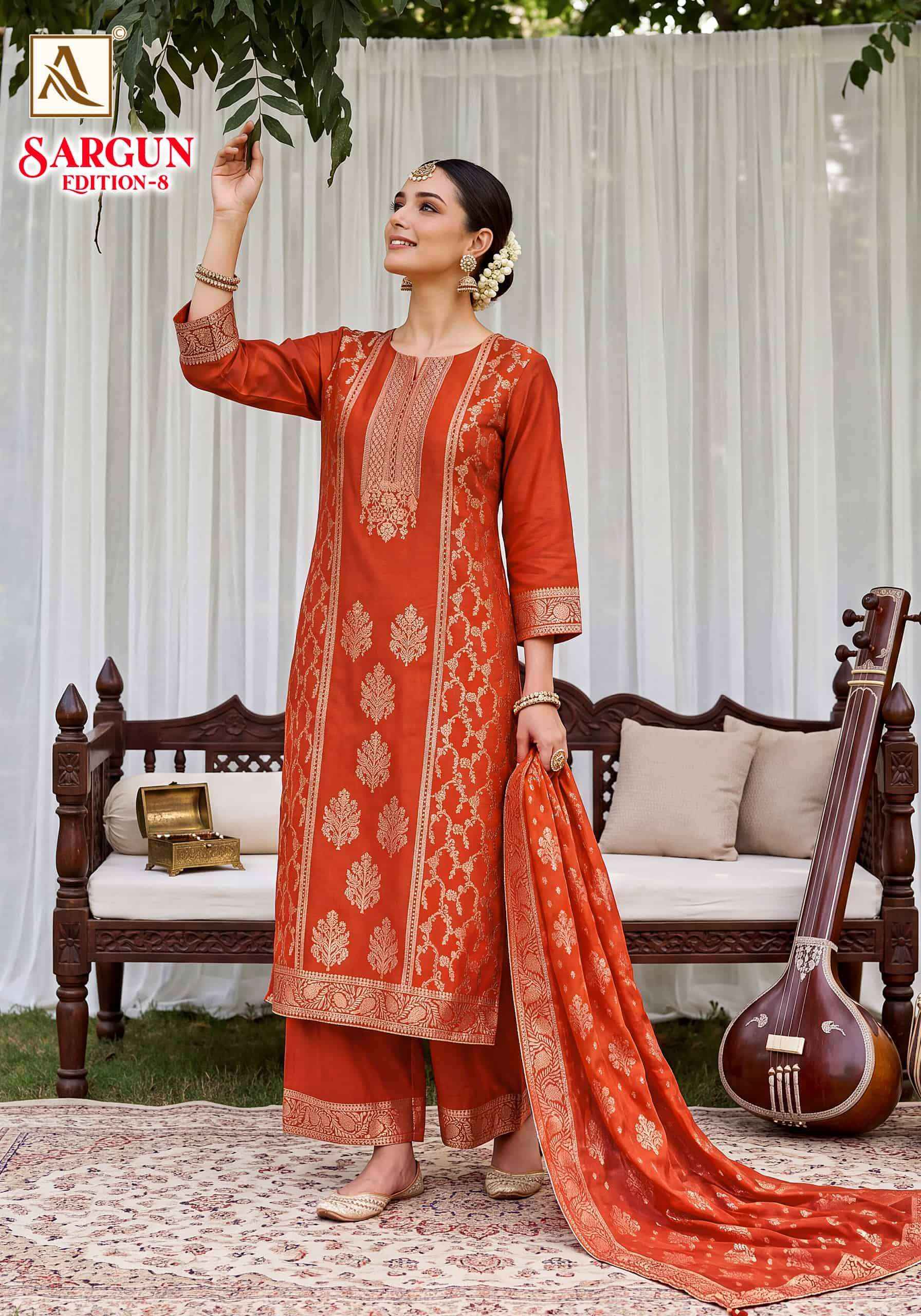 Alok Suit Sargun Edition 8 Premium Ladies Dress 6 Pcs Catalogue