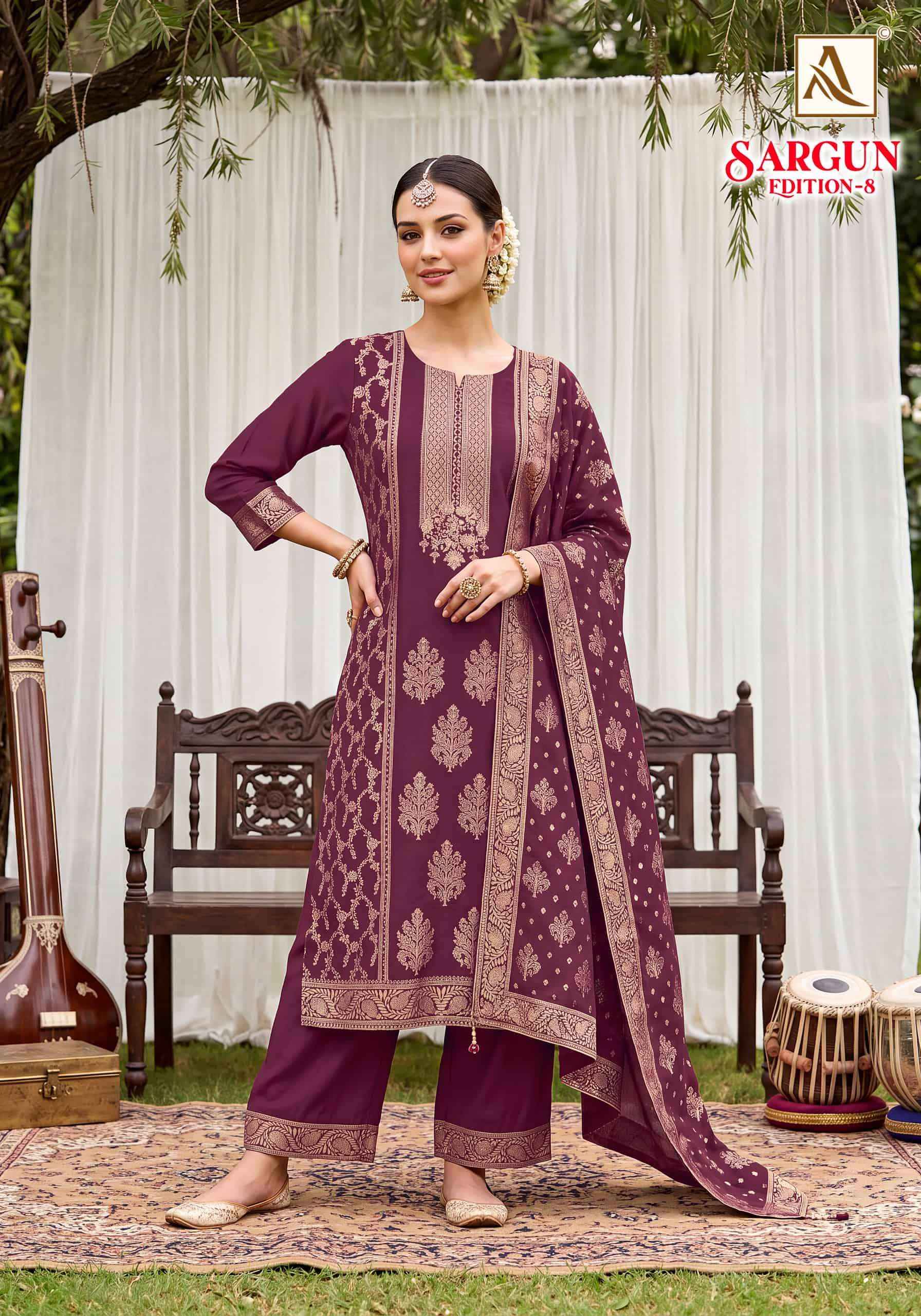 Alok Suit Sargun Edition 8 Premium Ladies Dress 6 Pcs Catalogue
