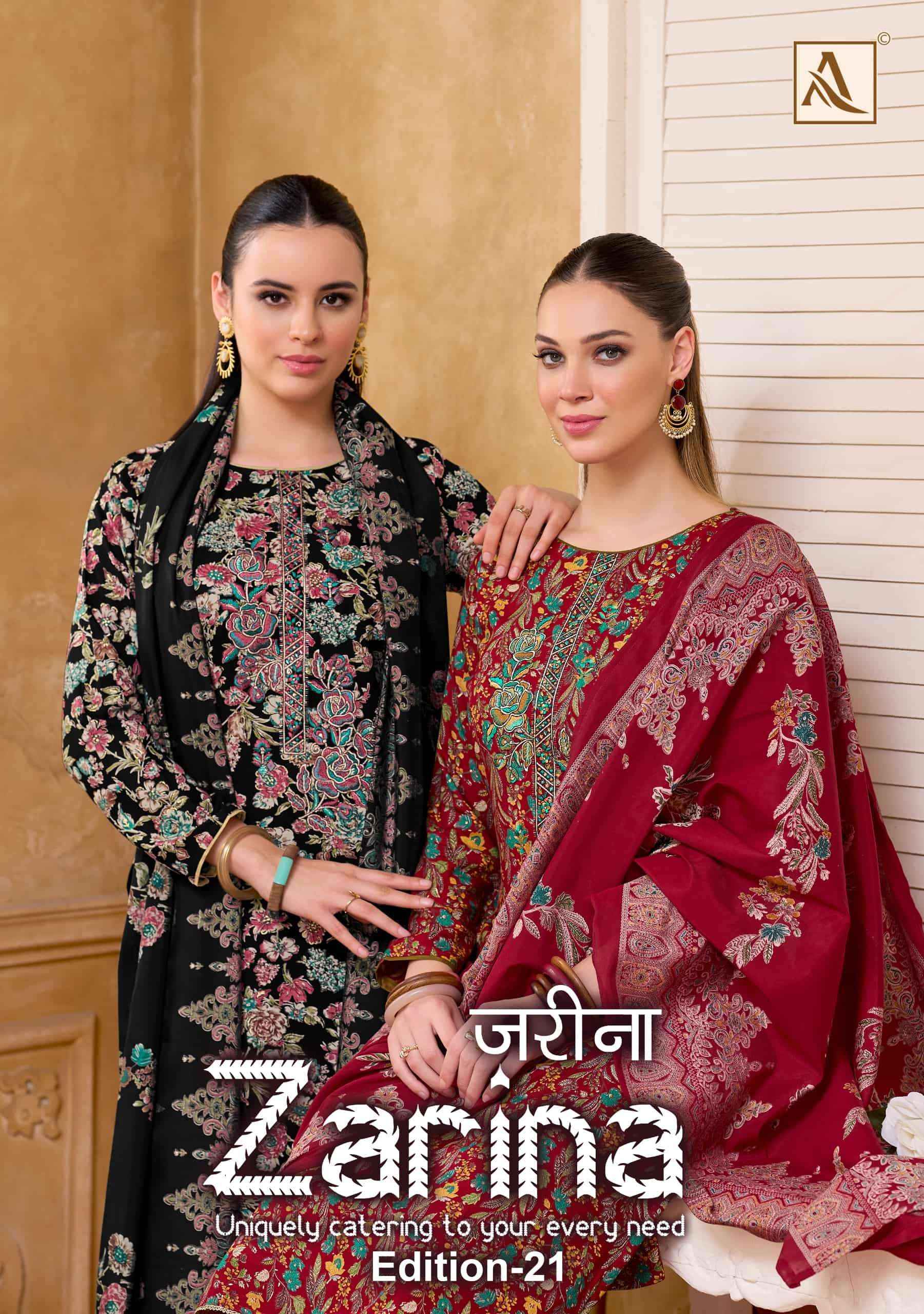 Alok Suit Zarina Edition 21 Unstitch Dress Material 6 Pcs Catalog