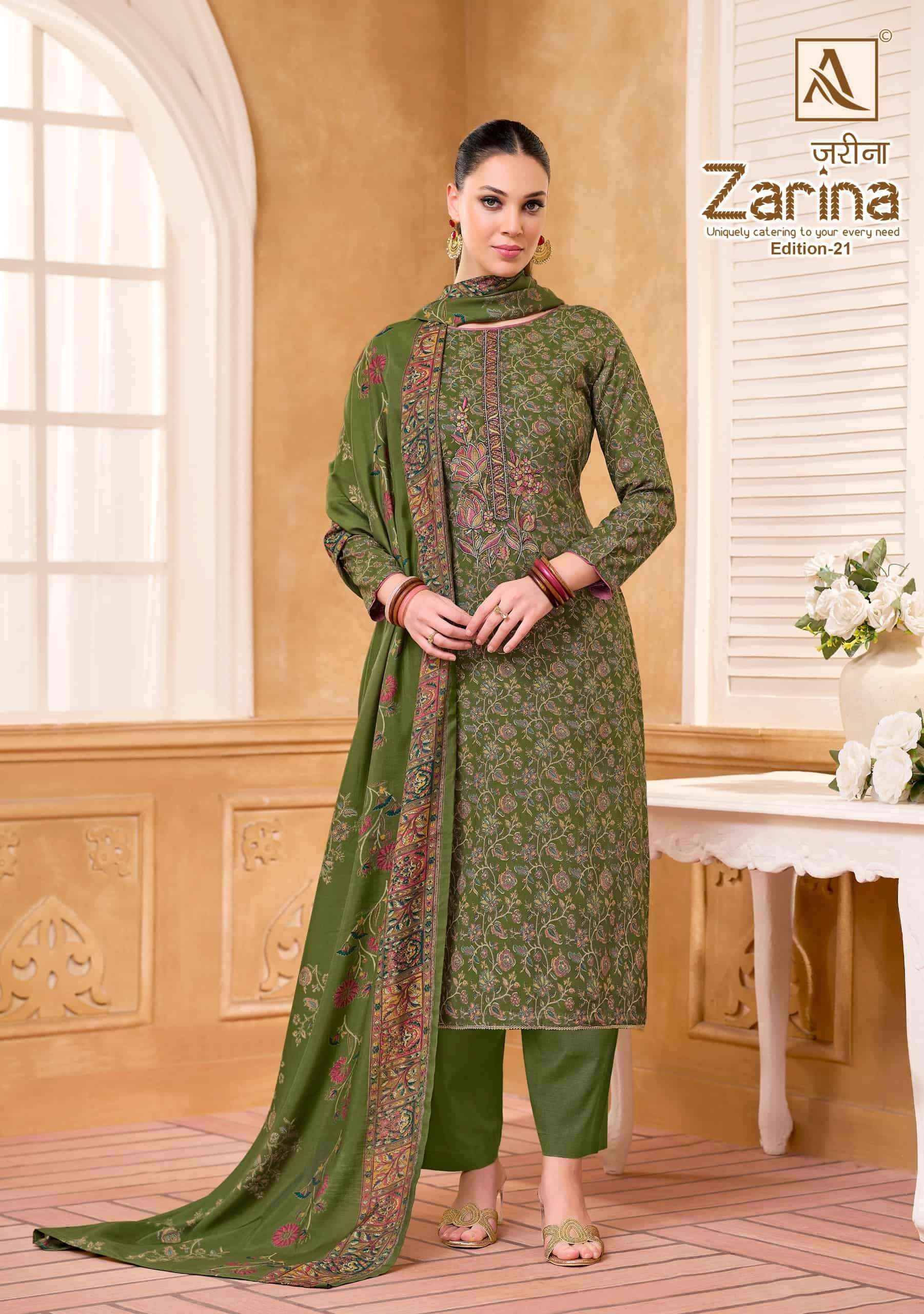 Alok Suit Zarina Edition 21 Unstitch Dress Material 6 Pcs Catalog