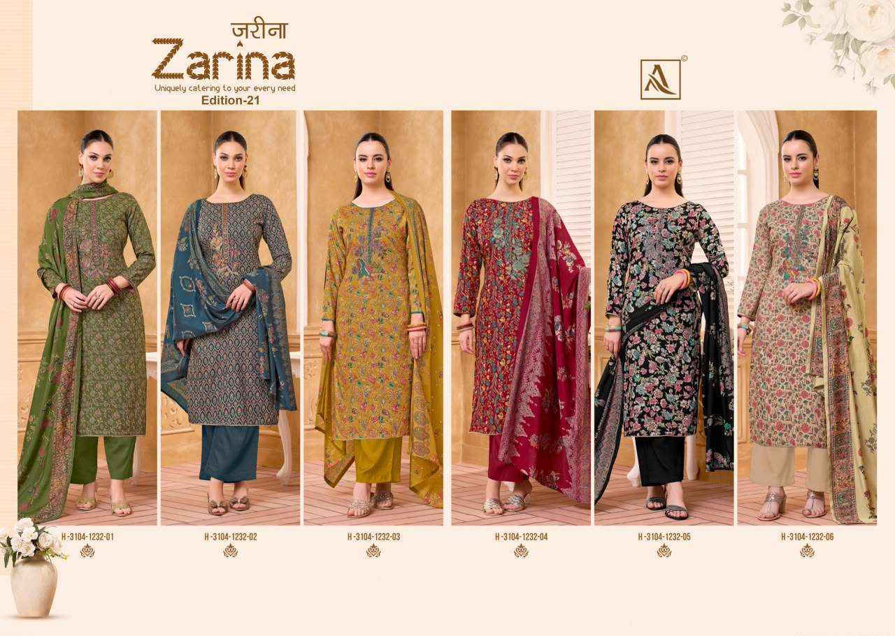 Alok Suit Zarina Edition 21 Unstitch Dress Material 6 Pcs Catalog