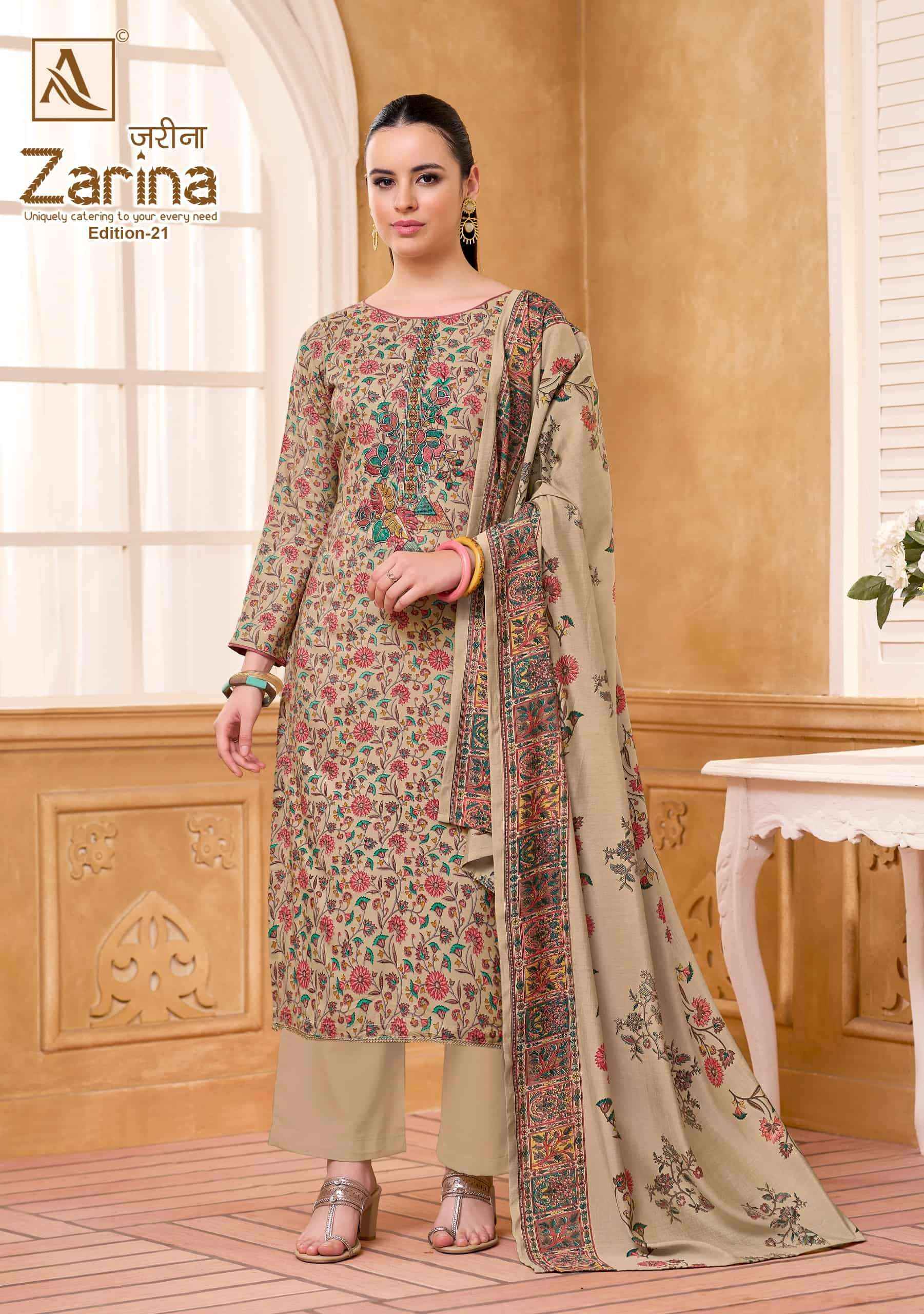Alok Suit Zarina Edition 21 Unstitch Dress Material 6 Pcs Catalog