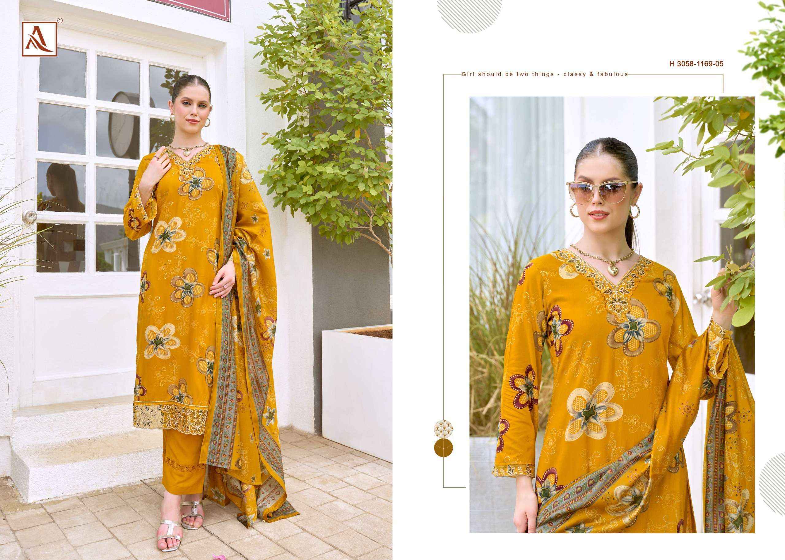 Alok Turkish Edition 19 Viscose Reyon Dress Material 6 pcs Catalog With Price