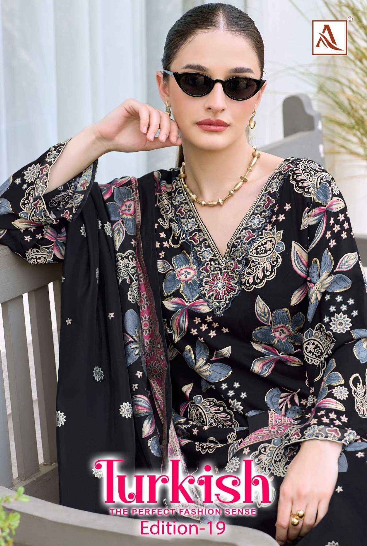 Alok Turkish Edition 19 Viscose Reyon Dress Material 6 pcs Catalog With Price