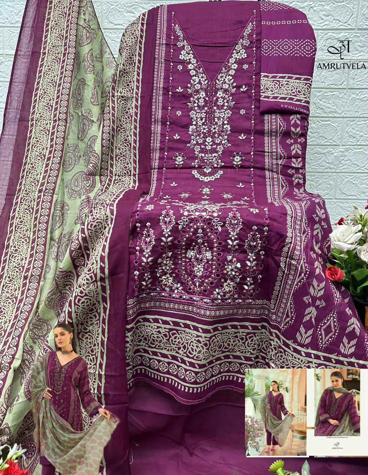 Amrutvela Abu Saeed Pure Cotton Dress Material 6 Pcs Catalog