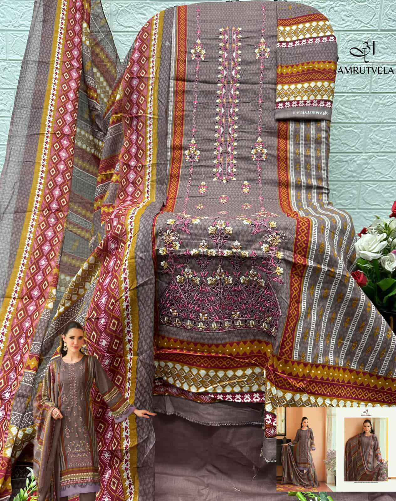 Amrutvela Abu Saeed Pure Cotton Dress Material 6 Pcs Catalog