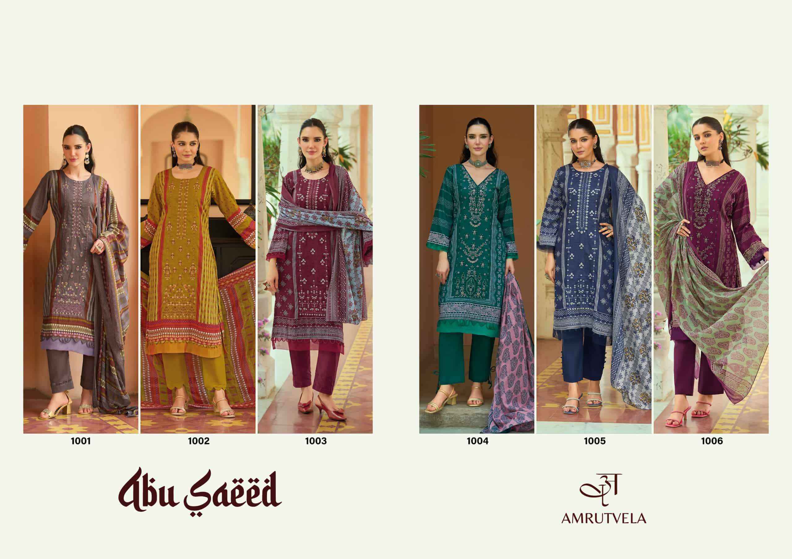 Amrutvela Abu Saeed Pure Cotton Dress Material 6 Pcs Catalog